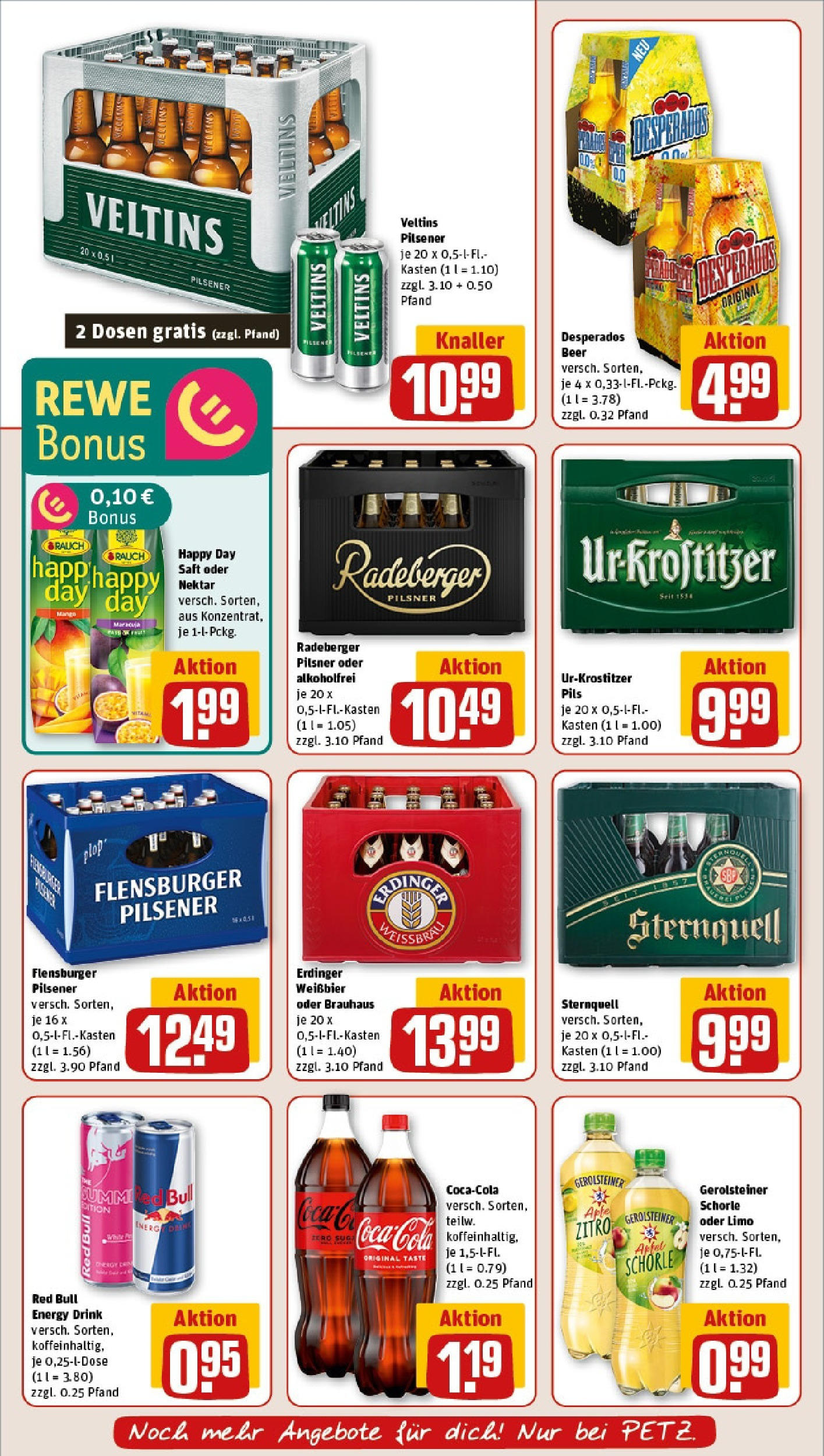 REWE Prospekt ab 15.06.2025 zum Blättern » Angebote | Seite: 16 | Produkte: Weißbier, Flensburger, Radeberger pilsner, Gerolsteiner