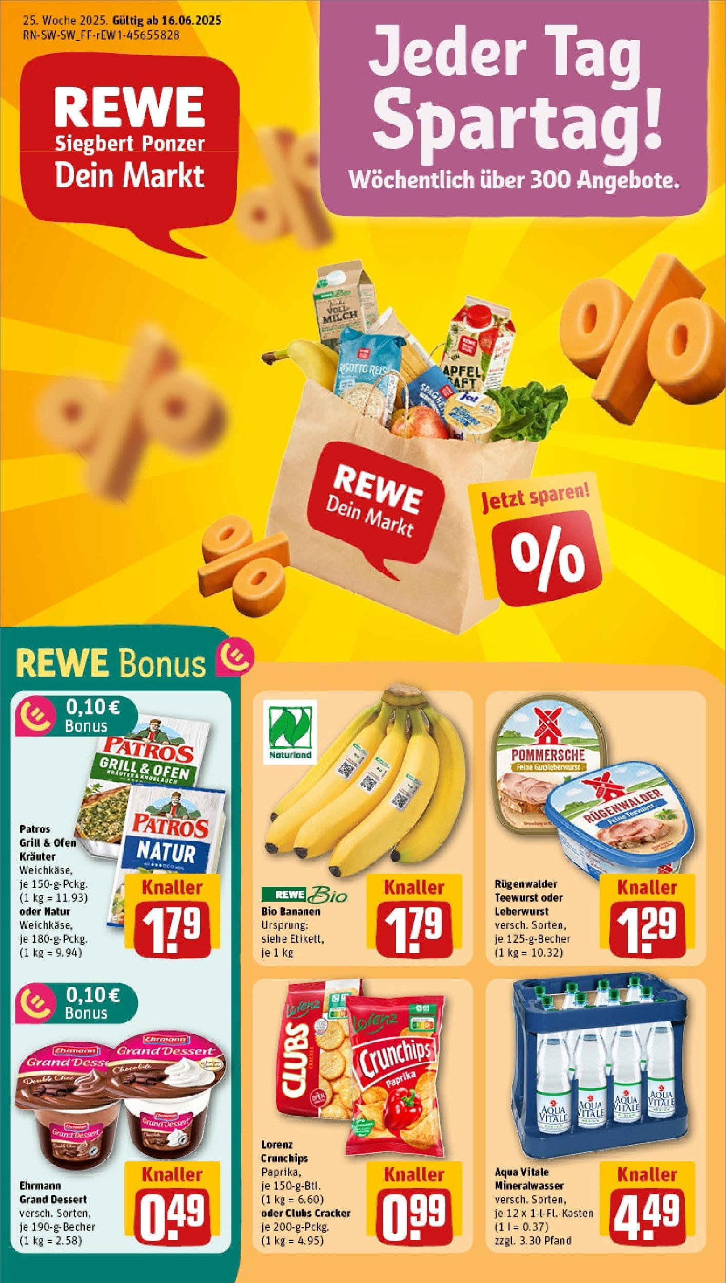 REWE Prospekt ab 15.06.2025 nächste Woche - Prospekt Karlsruhe Vorschau von dem Prospekt des Geschäftes Rewe, gültig ab dem 15.06.2025