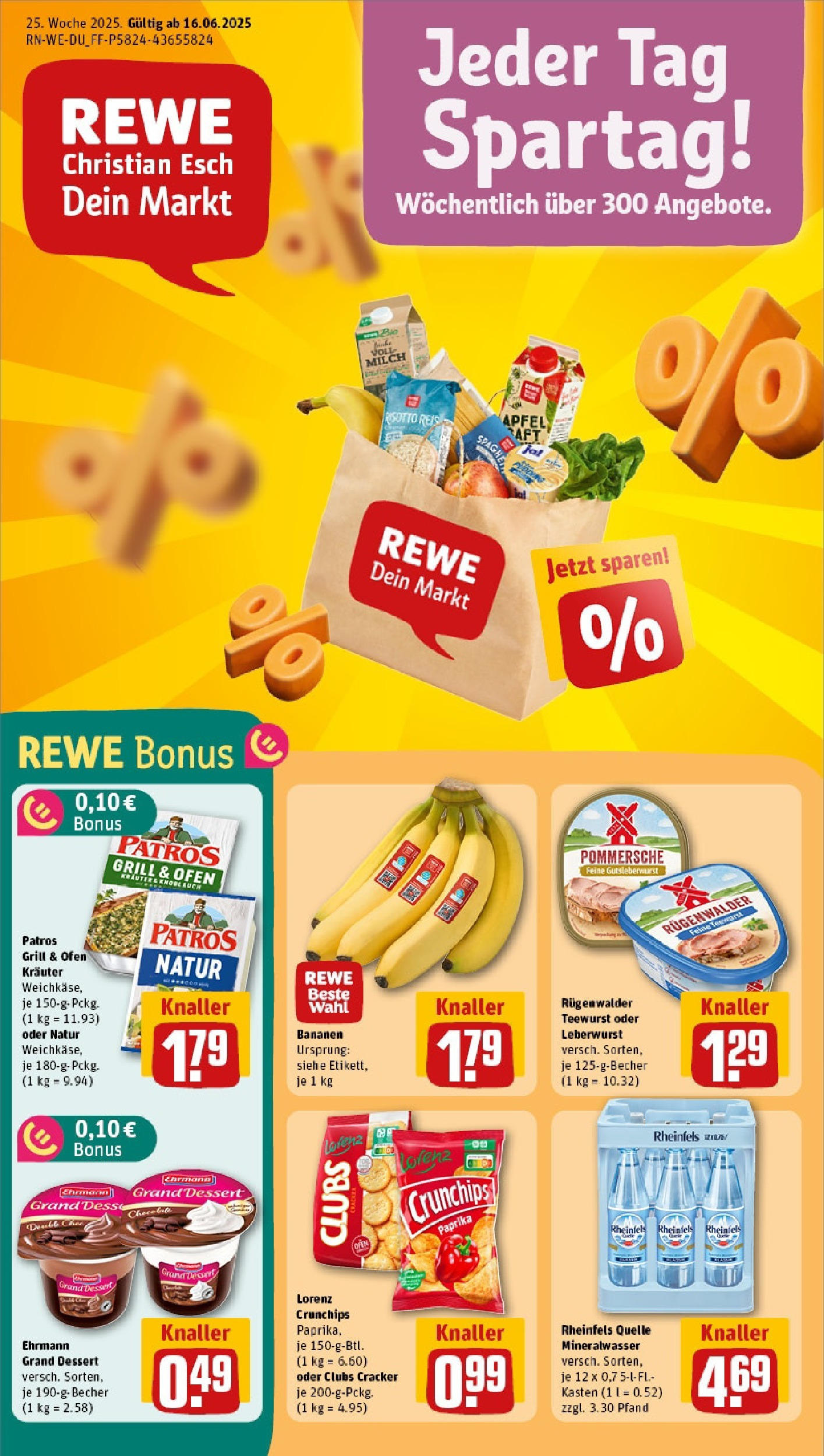 REWE Prospekt ab 15.06.2025 nächste Woche - Prospekt Mönchengladbach / Wickrath Vorschau von dem Prospekt des Geschäftes Rewe, gültig ab dem 15.06.2025