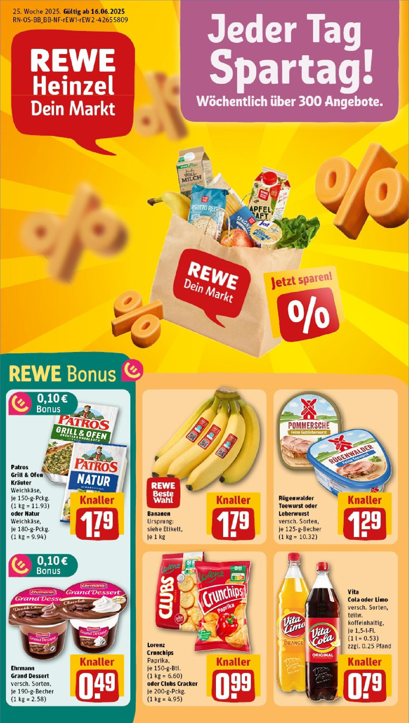 REWE Prospekt ab 15.06.2025 nächste Woche - Prospekt Ludwigsfelde Vorschau von dem Prospekt des Geschäftes Rewe, gültig ab dem 15.06.2025