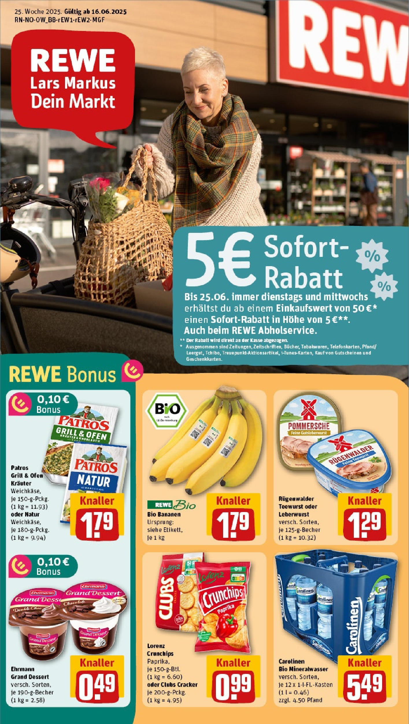 REWE Prospekt ab 15.06.2025 nächste Woche - Prospekt Bad Driburg Vorschau von dem Prospekt des Geschäftes Rewe, gültig ab dem 15.06.2025