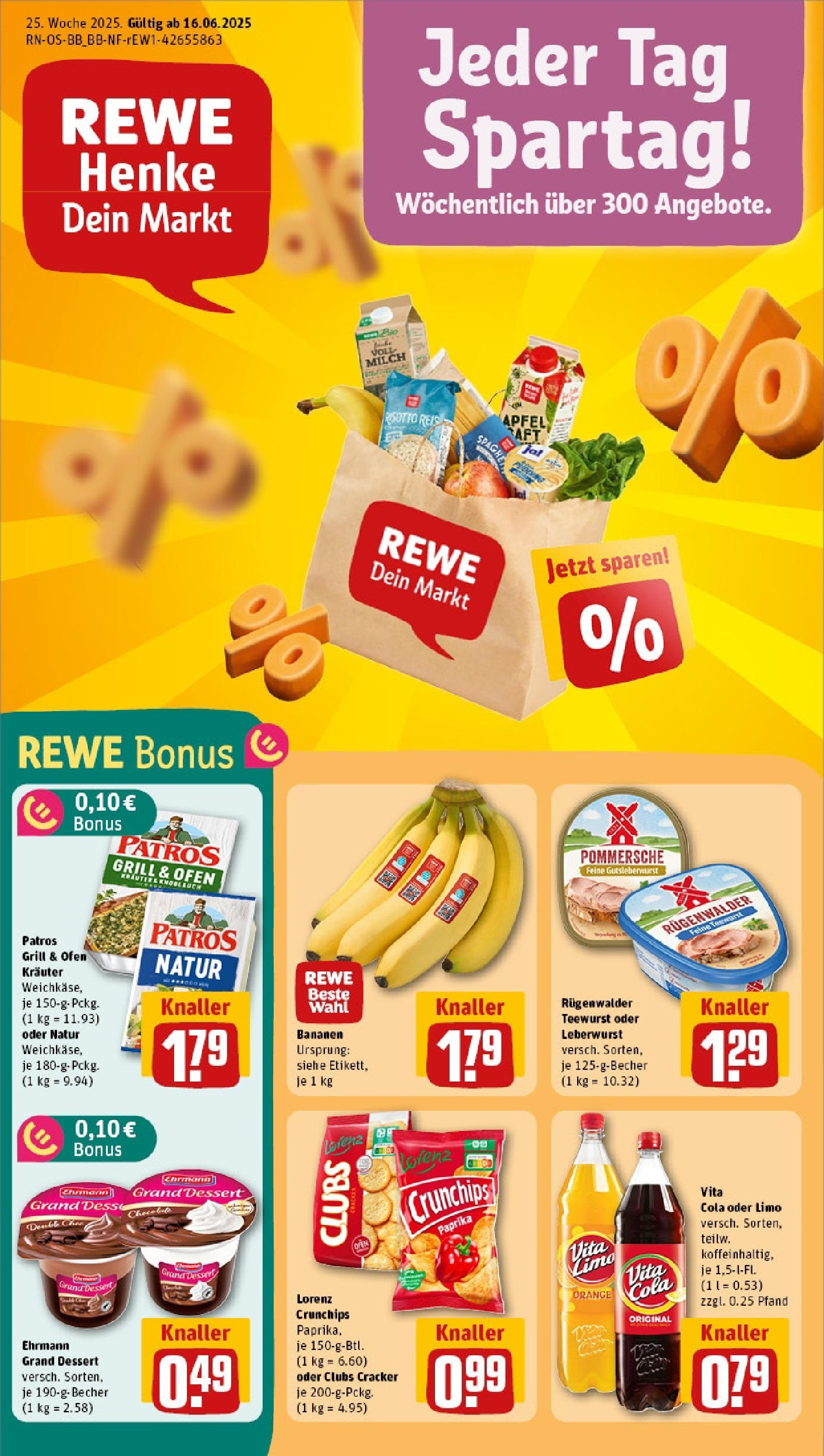 REWE Prospekt ab 15.06.2025 nächste Woche - Prospekt Potsdam Vorschau von dem Prospekt des Geschäftes Rewe, gültig ab dem 15.06.2025