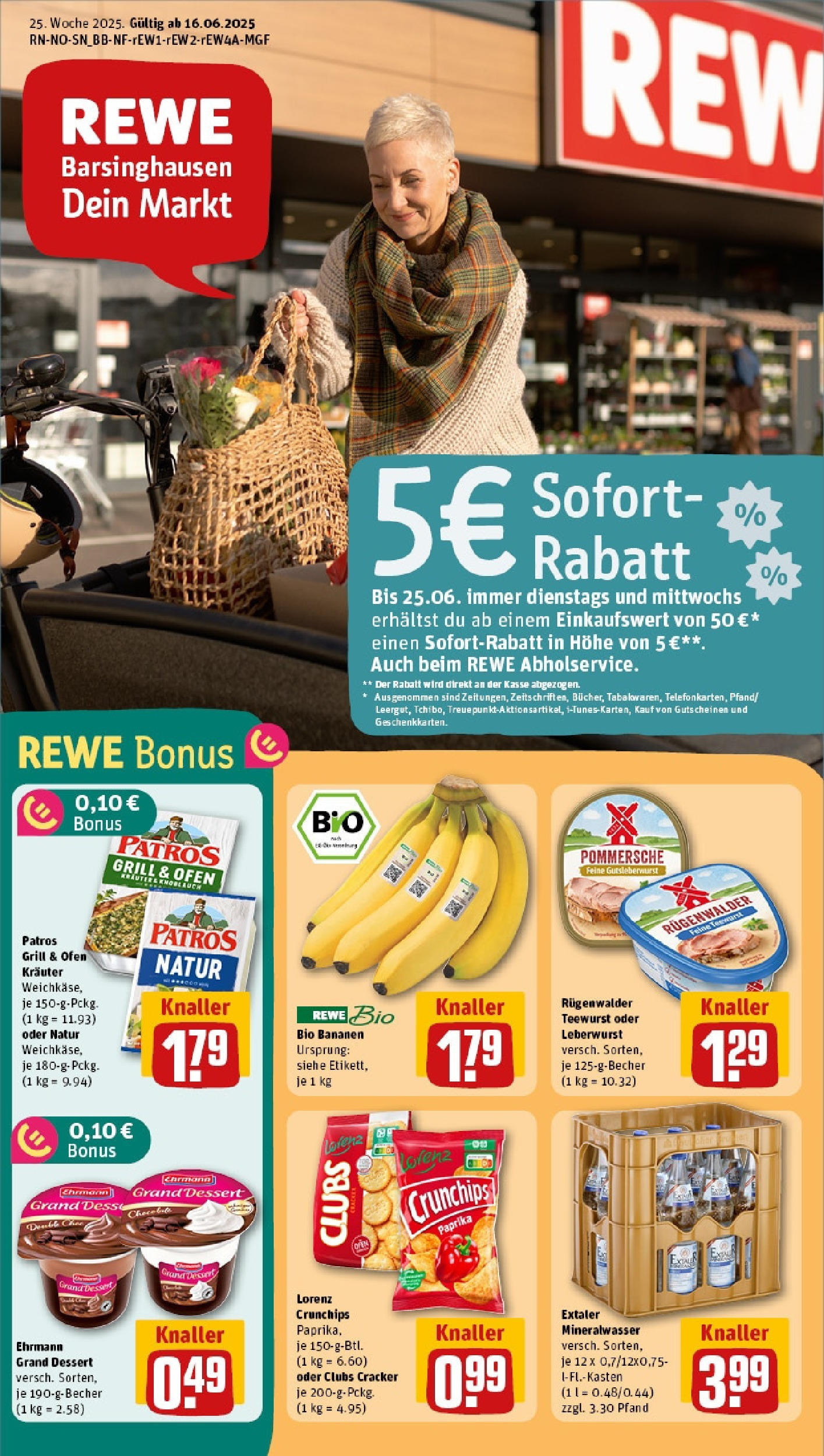 REWE Prospekt ab 15.06.2025 nächste Woche - Prospekt Barsinghausen Vorschau von dem Prospekt des Geschäftes Rewe, gültig ab dem 15.06.2025