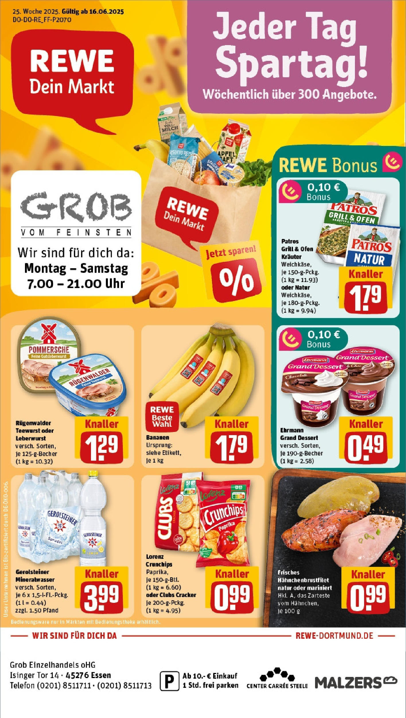 REWE Prospekt ab 16.06.2025 nächste Woche - Prospekt Essen Vorschau von dem Prospekt des Geschäftes Rewe, gültig ab dem 16.06.2025