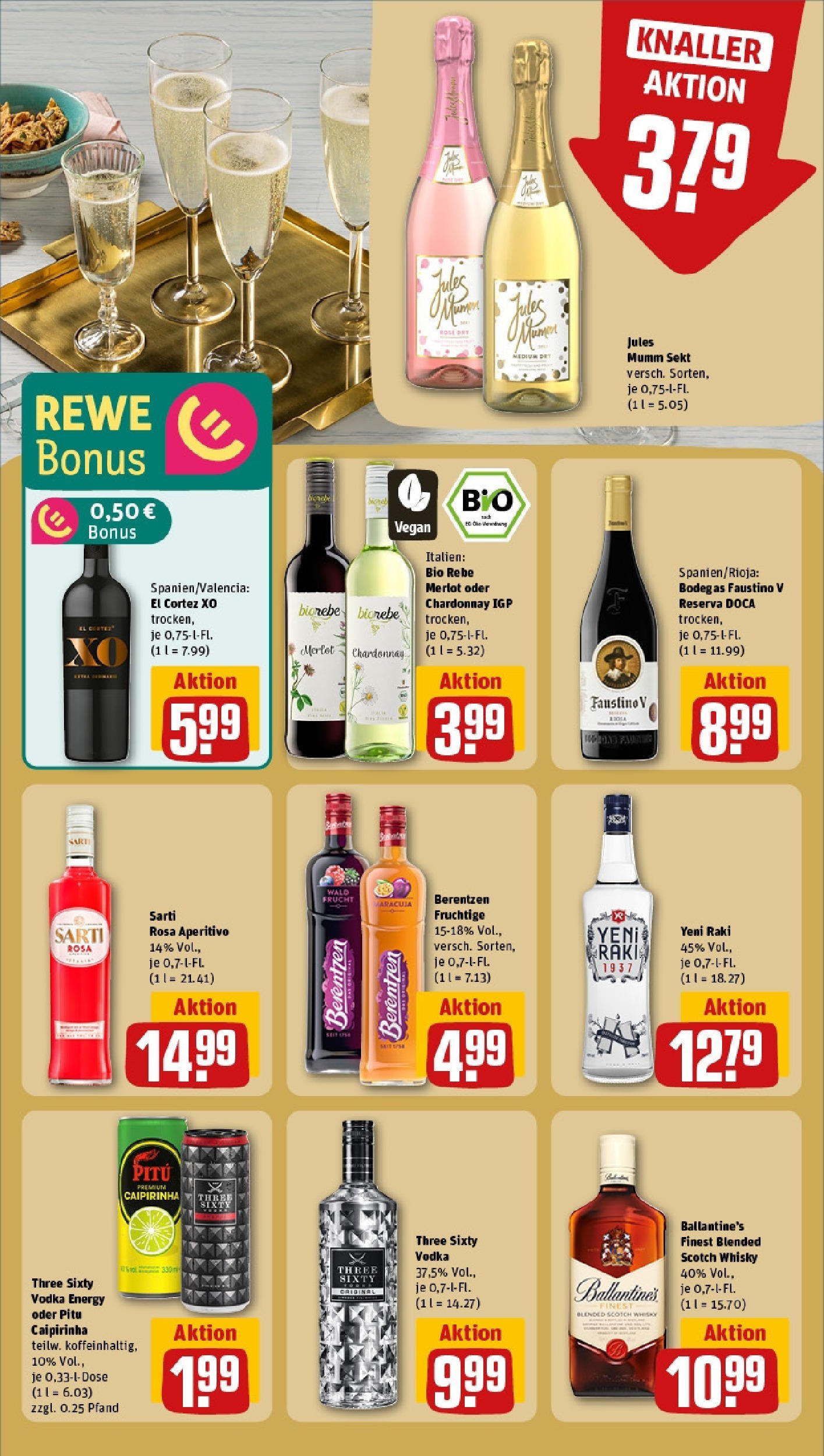 REWE Prospekt ab 15.06.2025 zum Blättern » Angebote | Seite: 19 | Produkte: Whisky, Mumm sekt, Energy, Jules mumm