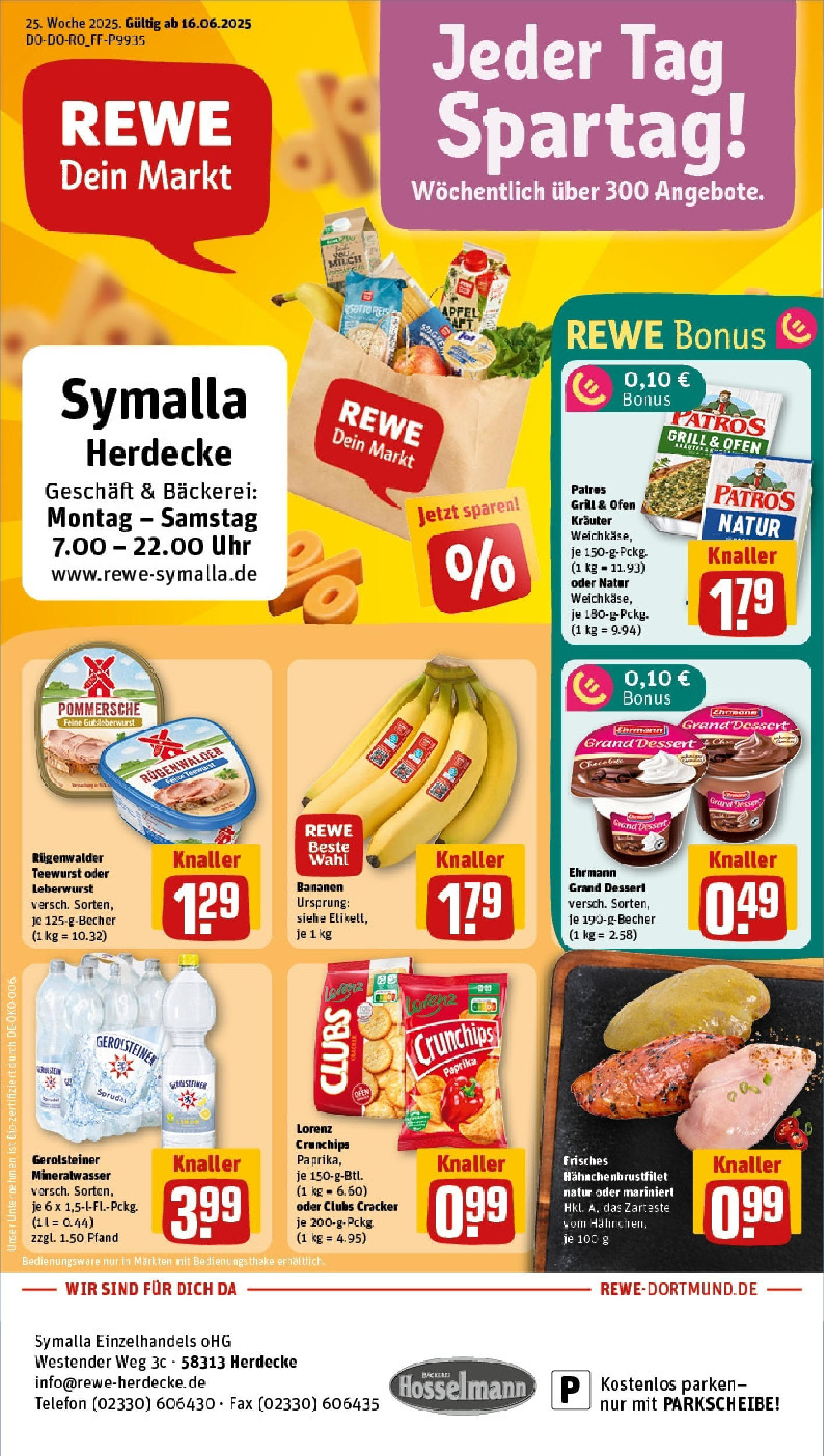 REWE Prospekt ab 15.06.2025 nächste Woche - Prospekt Herdecke Vorschau von dem Prospekt des Geschäftes Rewe, gültig ab dem 15.06.2025