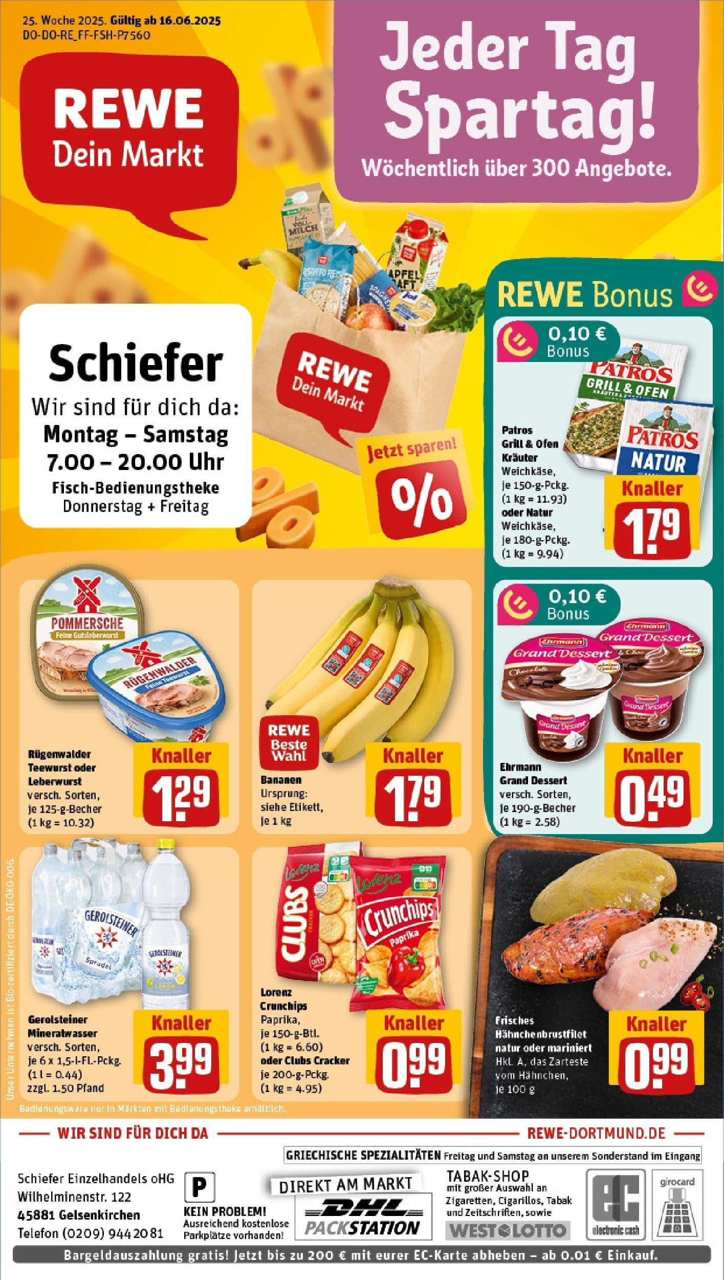 REWE Prospekt ab 15.06.2025 nächste Woche - Prospekt Gelsenkirchen Vorschau von dem Prospekt des Geschäftes Rewe, gültig ab dem 15.06.2025