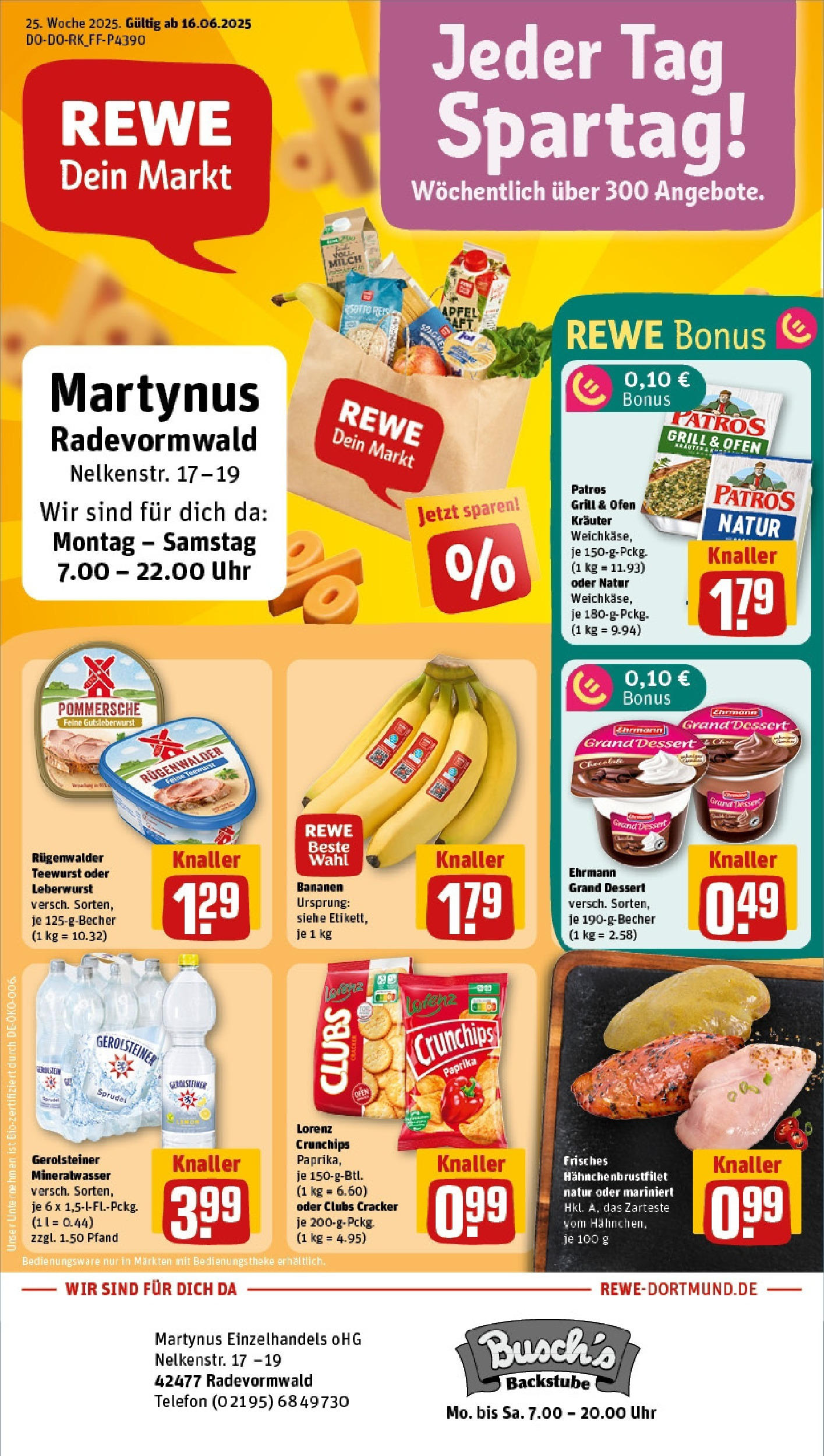 REWE Prospekt ab 15.06.2025 nächste Woche - Prospekt Radevormwald Vorschau von dem Prospekt des Geschäftes Rewe, gültig ab dem 15.06.2025