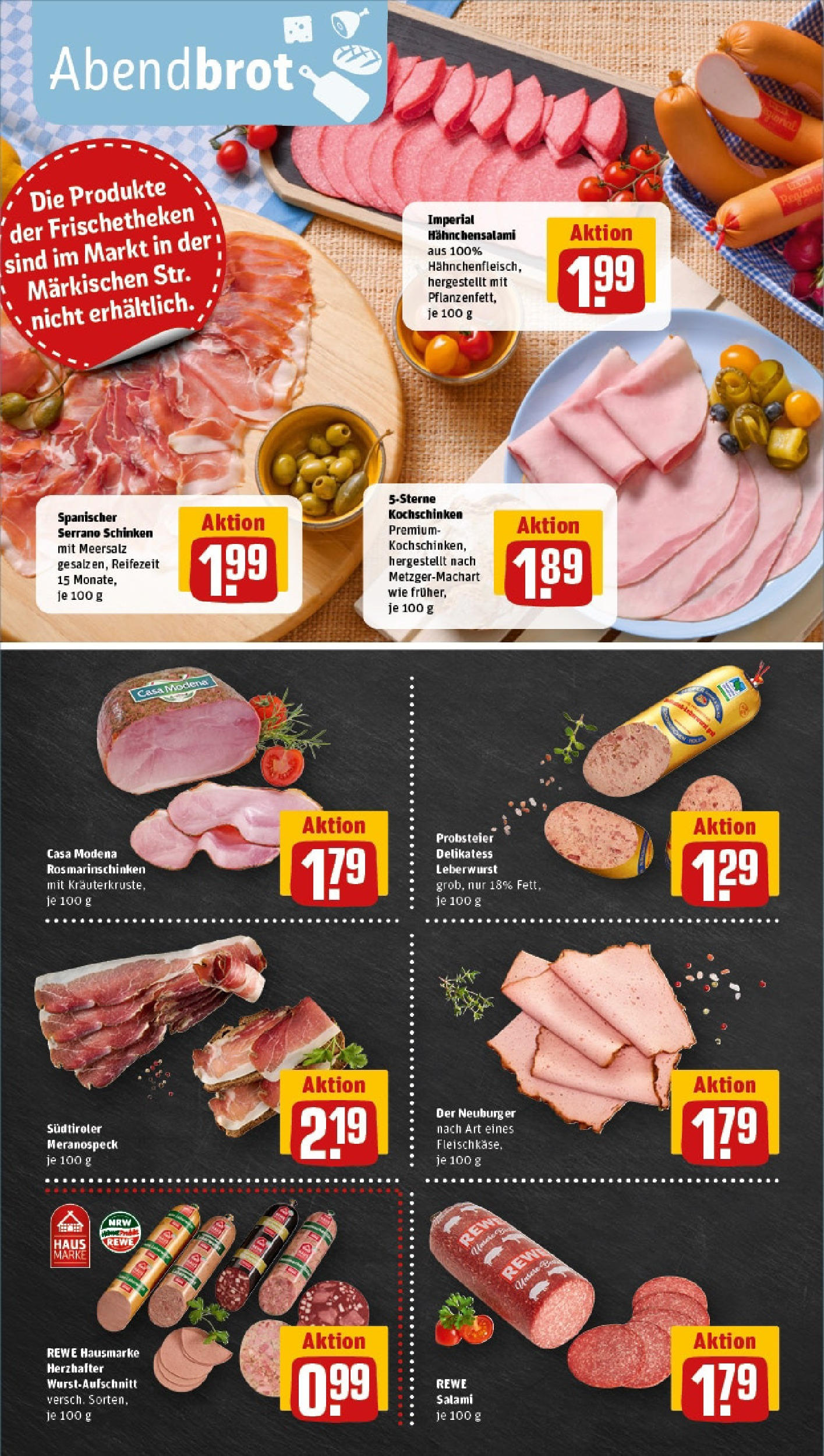 REWE Prospekt ab 15.06.2025 zum Blättern » Angebote | Seite: 8 | Produkte: Salami, Serrano schinken, Schinken