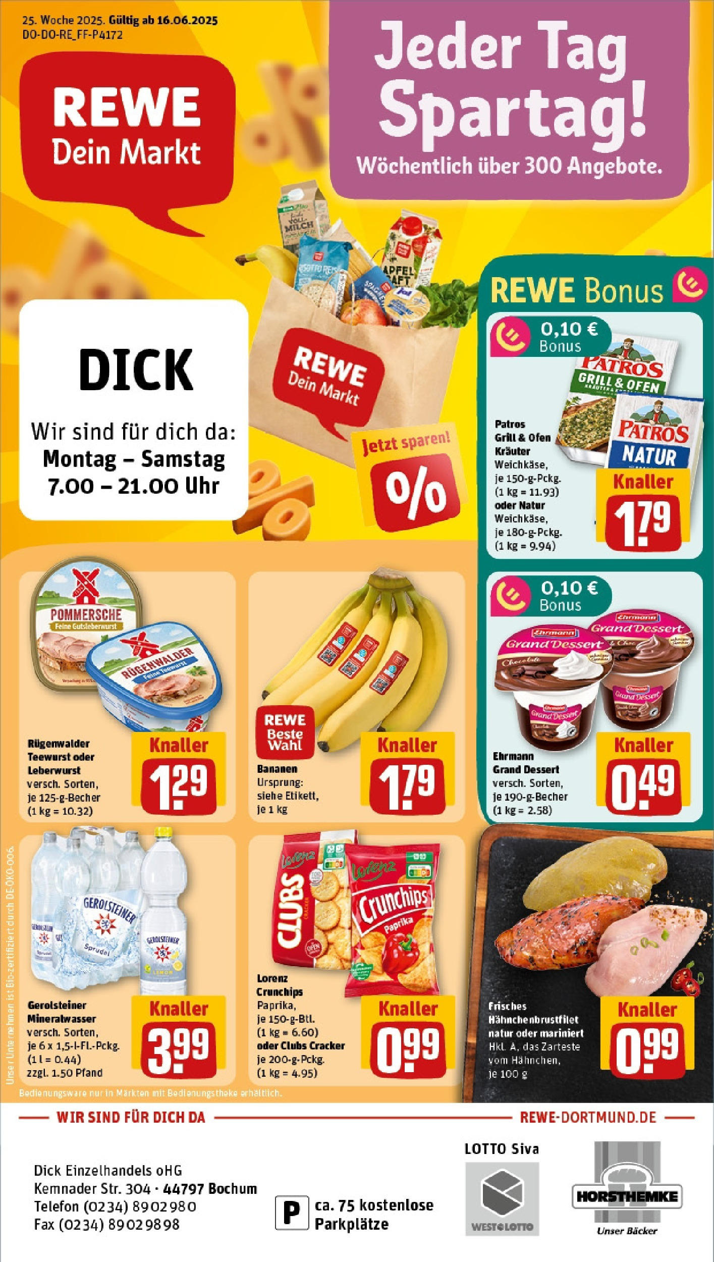 REWE Prospekt ab 15.06.2025 nächste Woche - Prospekt Bochum Vorschau von dem Prospekt des Geschäftes Rewe, gültig ab dem 15.06.2025