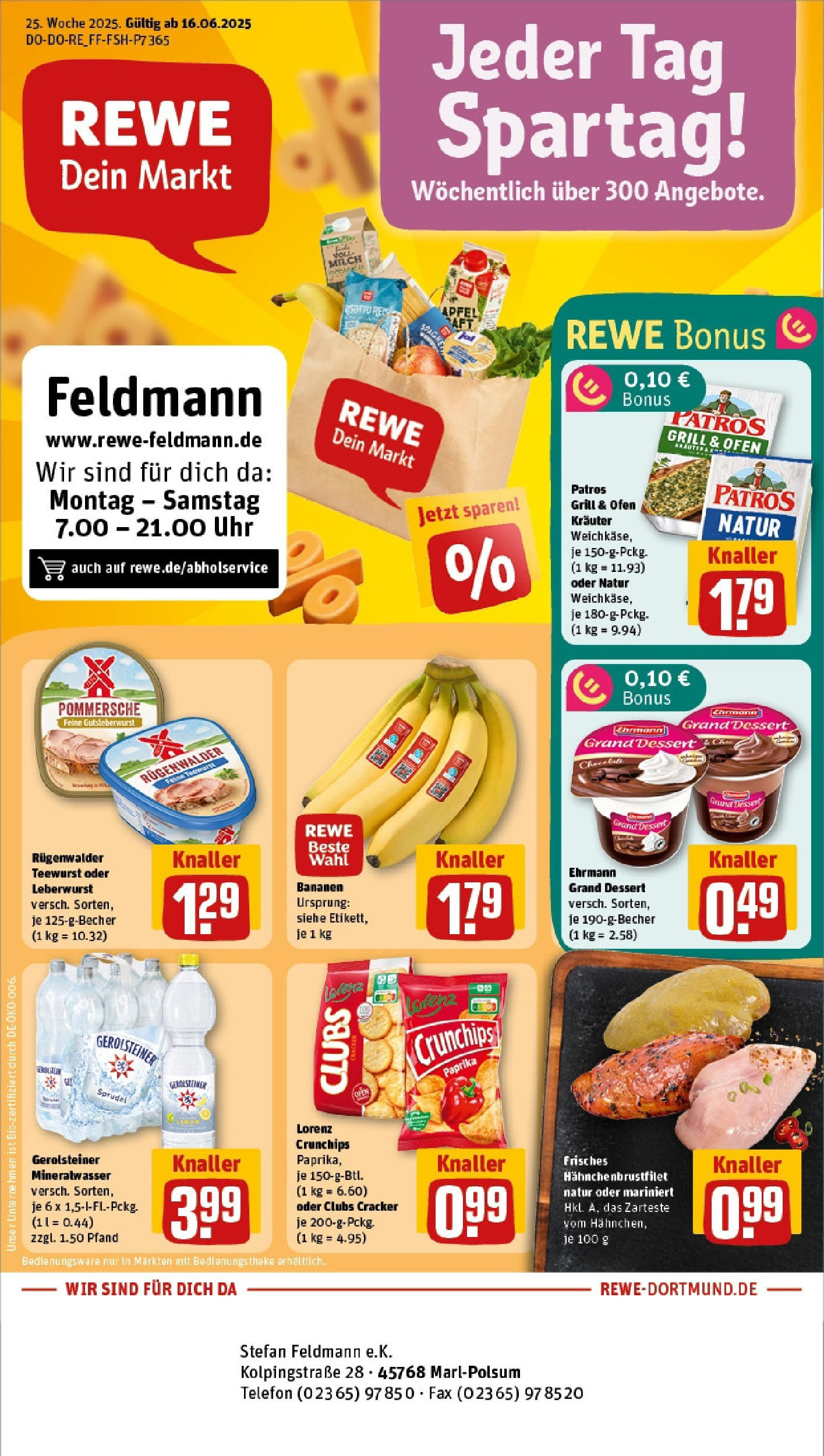 REWE Prospekt ab 15.06.2025 nächste Woche - Prospekt Marl Vorschau von dem Prospekt des Geschäftes Rewe, gültig ab dem 15.06.2025