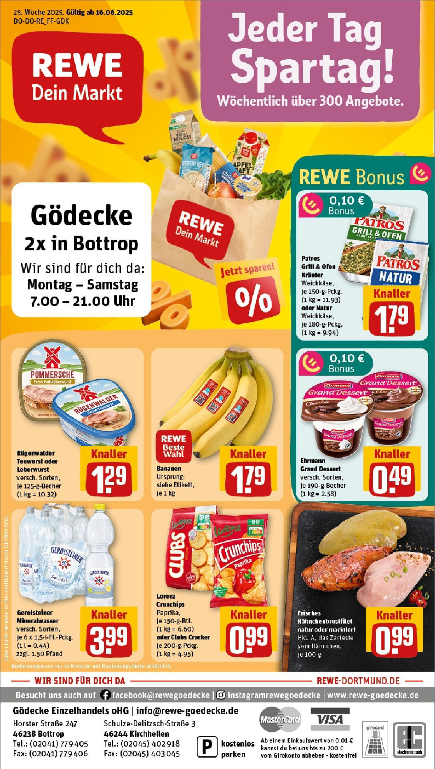 REWE Prospekt ab 15.06.2025 nächste Woche - Prospekt Bottrop Vorschau von dem Prospekt des Geschäftes Rewe, gültig ab dem 15.06.2025