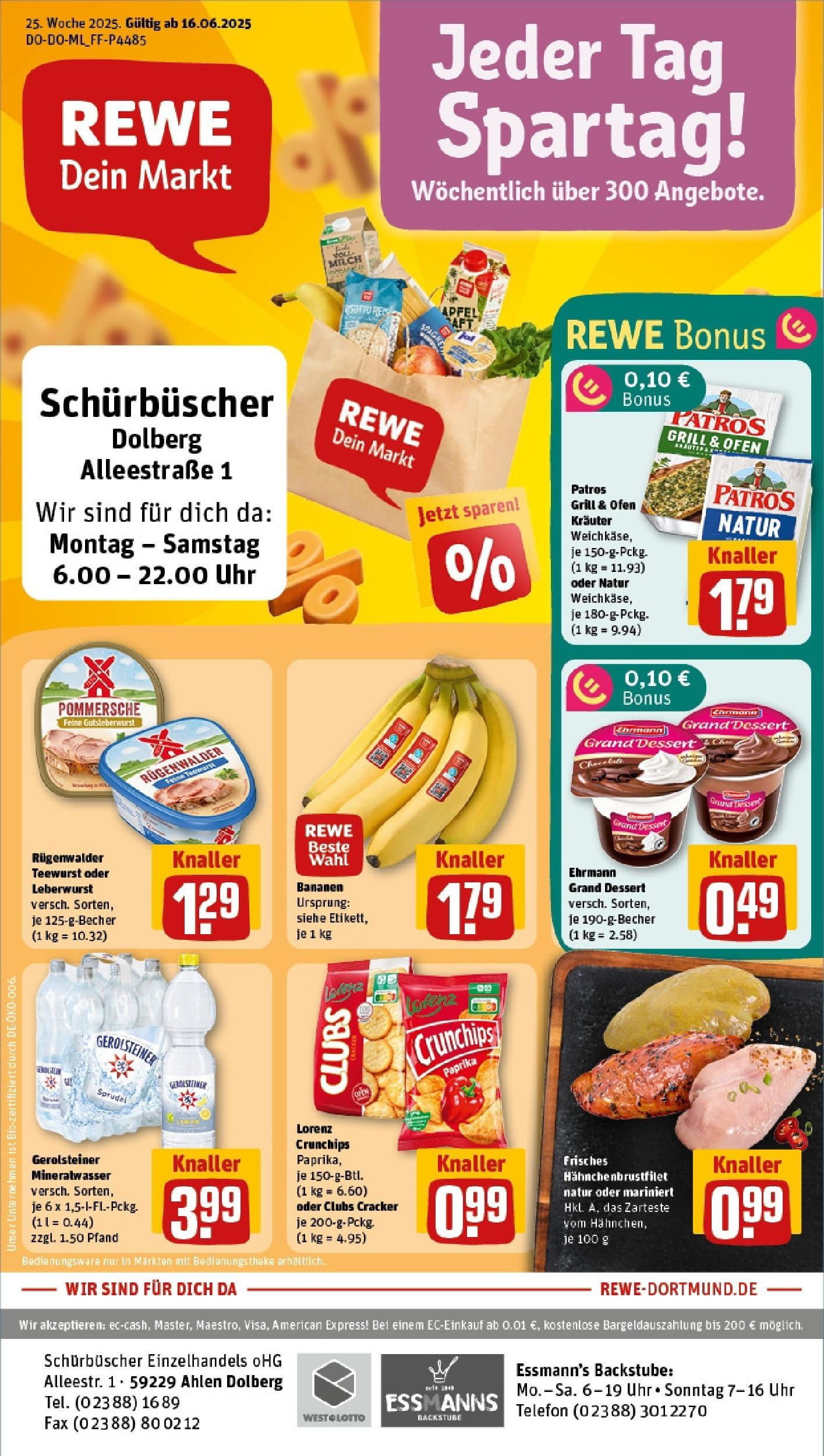 REWE Prospekt ab 15.06.2025 nächste Woche - Prospekt Ahlen Vorschau von dem Prospekt des Geschäftes Rewe, gültig ab dem 15.06.2025