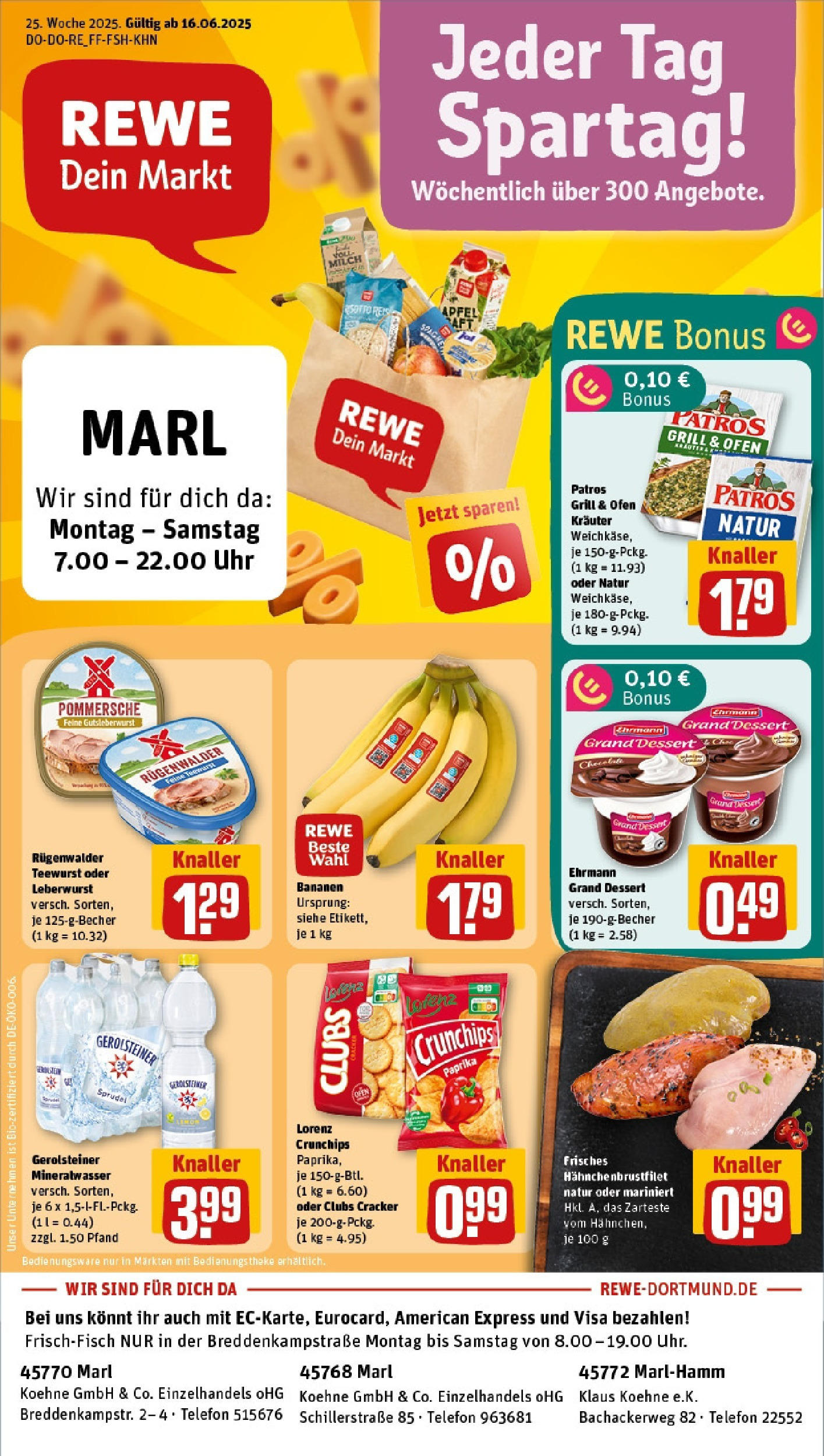 REWE Prospekt ab 15.06.2025 nächste Woche - Prospekt Marl Vorschau von dem Prospekt des Geschäftes Rewe, gültig ab dem 15.06.2025