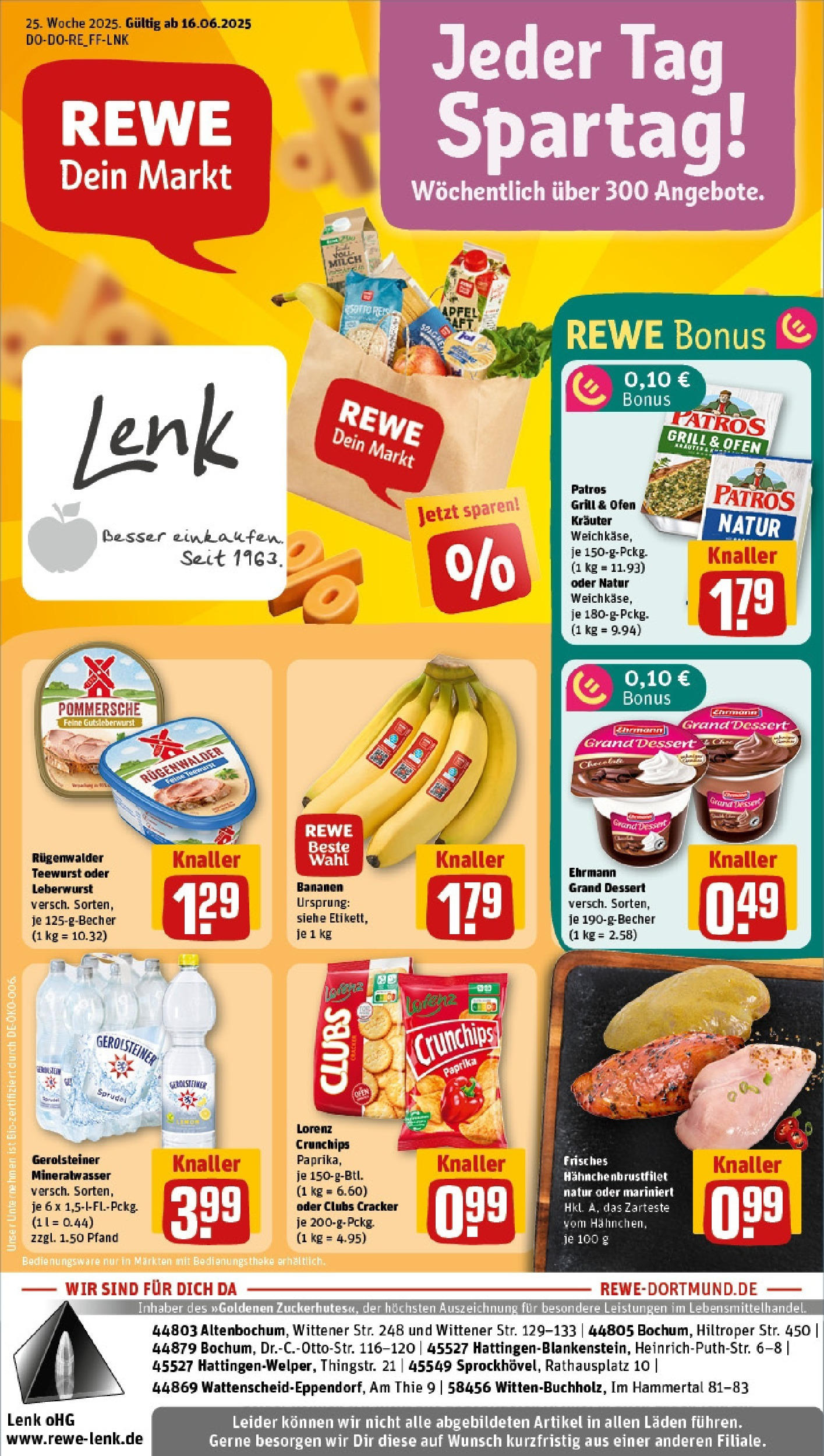 REWE Prospekt ab 15.06.2025 nächste Woche - Prospekt Hattingen Vorschau von dem Prospekt des Geschäftes Rewe, gültig ab dem 15.06.2025
