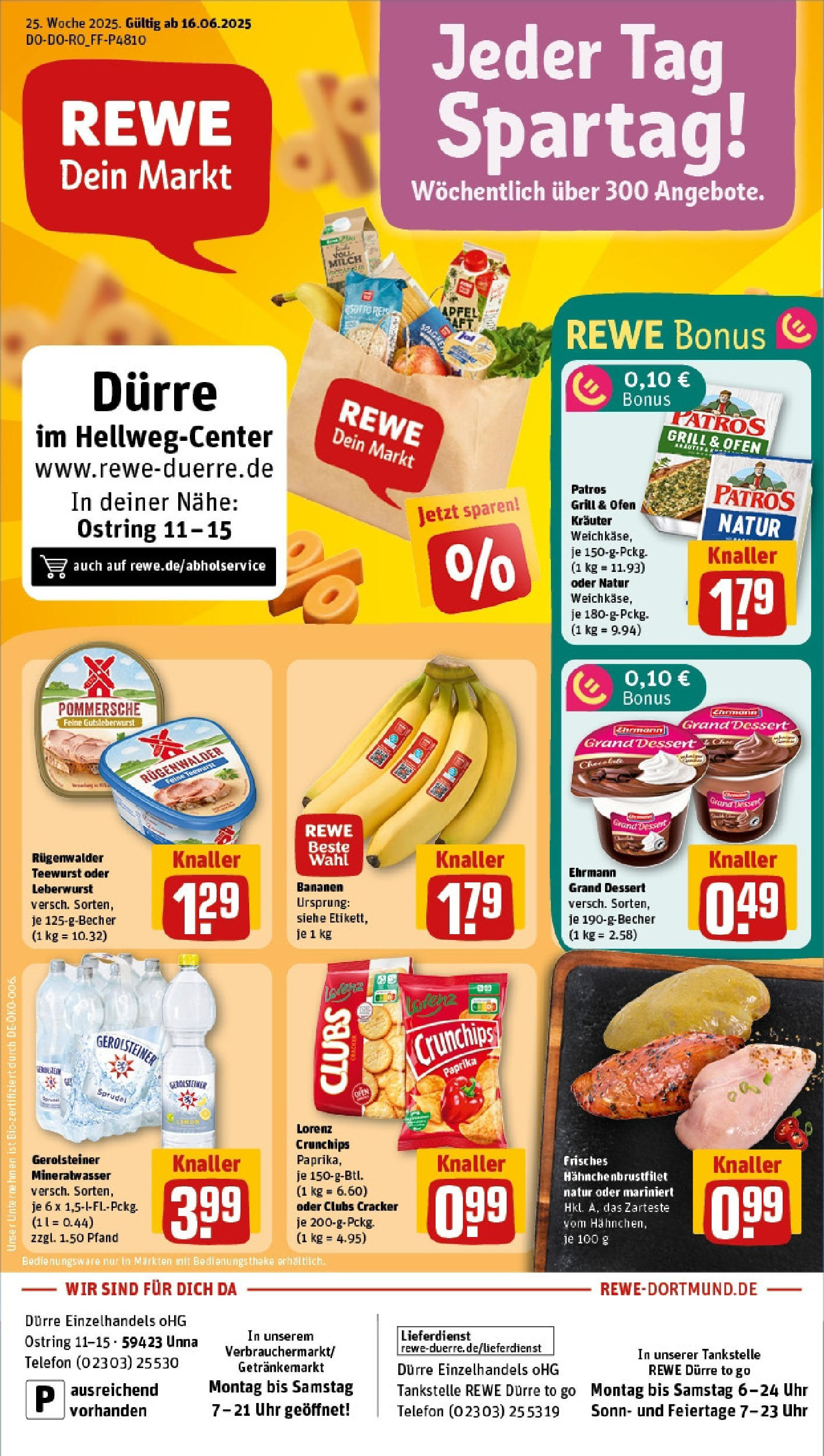 REWE Prospekt ab 15.06.2025 nächste Woche - Prospekt Unna Vorschau von dem Prospekt des Geschäftes Rewe, gültig ab dem 15.06.2025