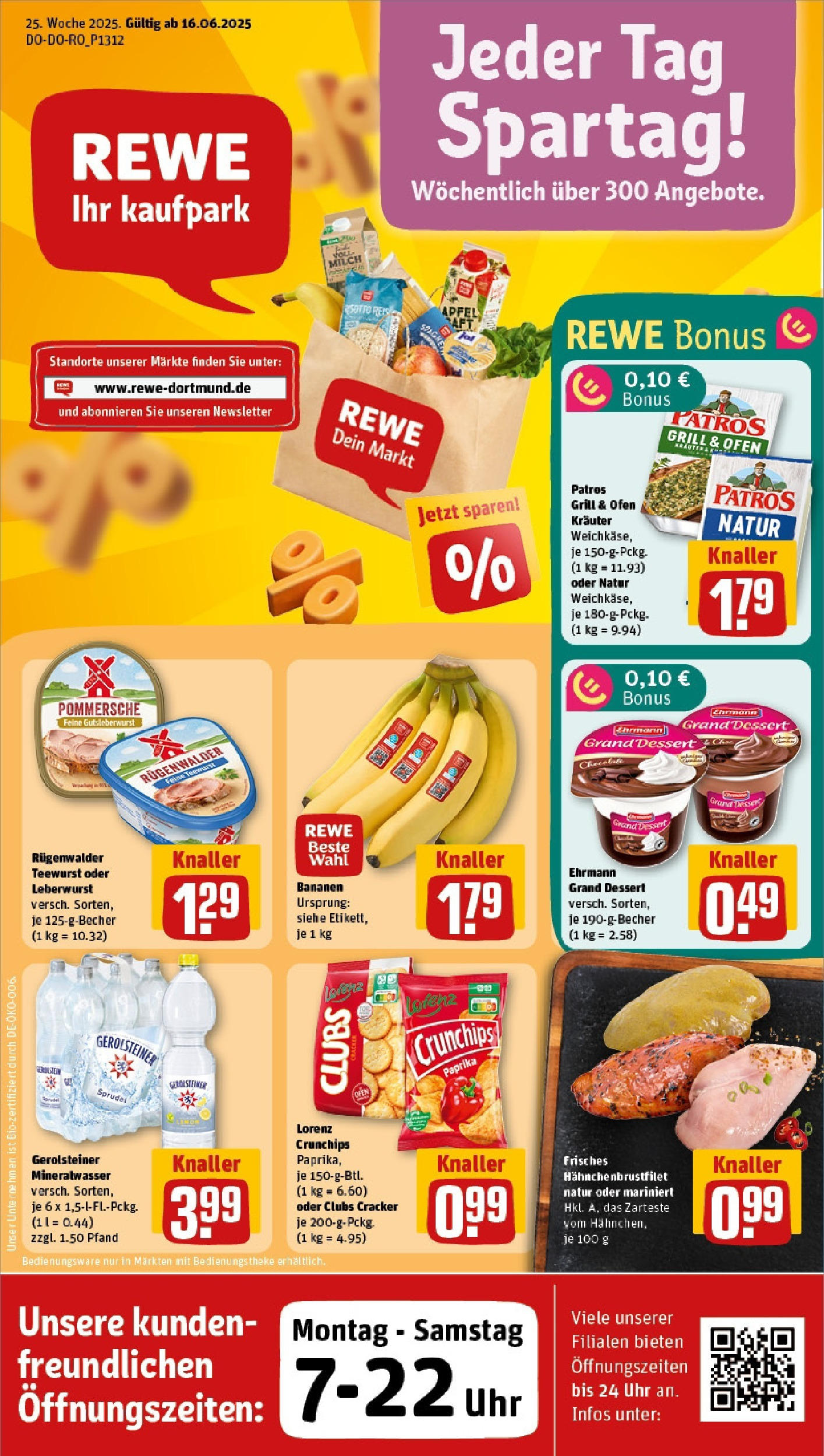 REWE Prospekt ab 15.06.2025 nächste Woche - Prospekt Hagen Vorschau von dem Prospekt des Geschäftes Rewe, gültig ab dem 15.06.2025