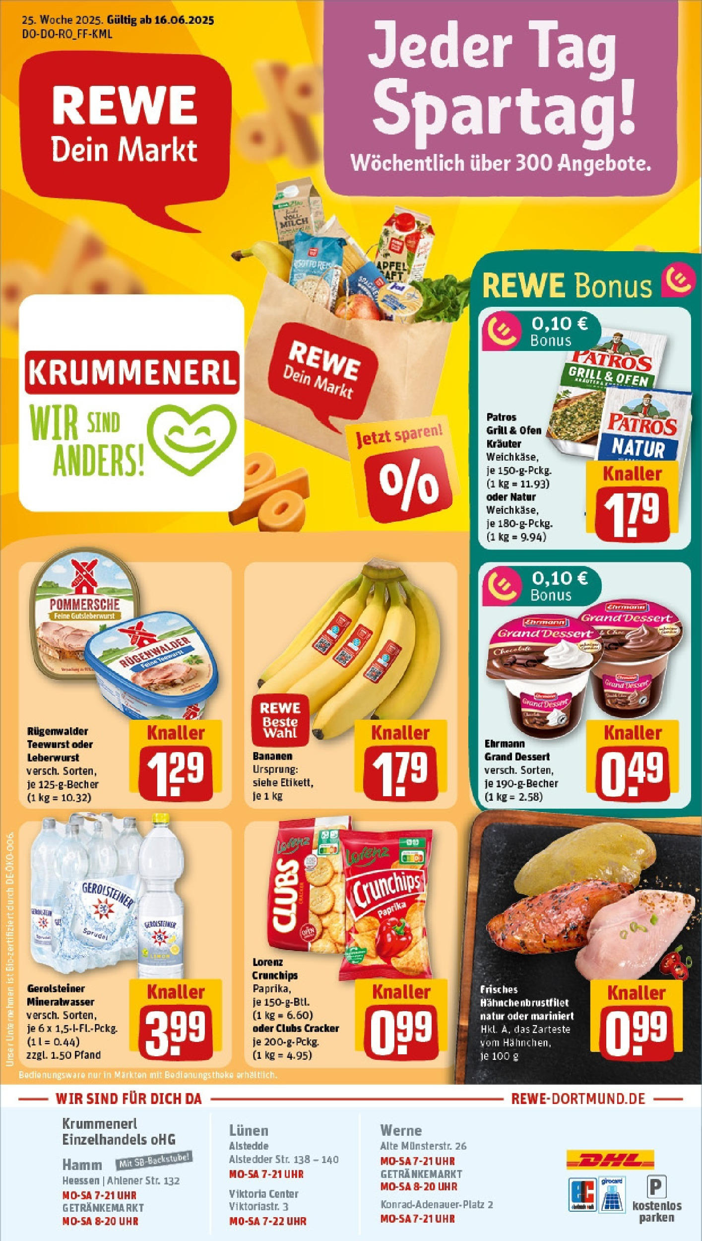 REWE Prospekt ab 15.06.2025 nächste Woche - Prospekt Werne Vorschau von dem Prospekt des Geschäftes Rewe, gültig ab dem 15.06.2025