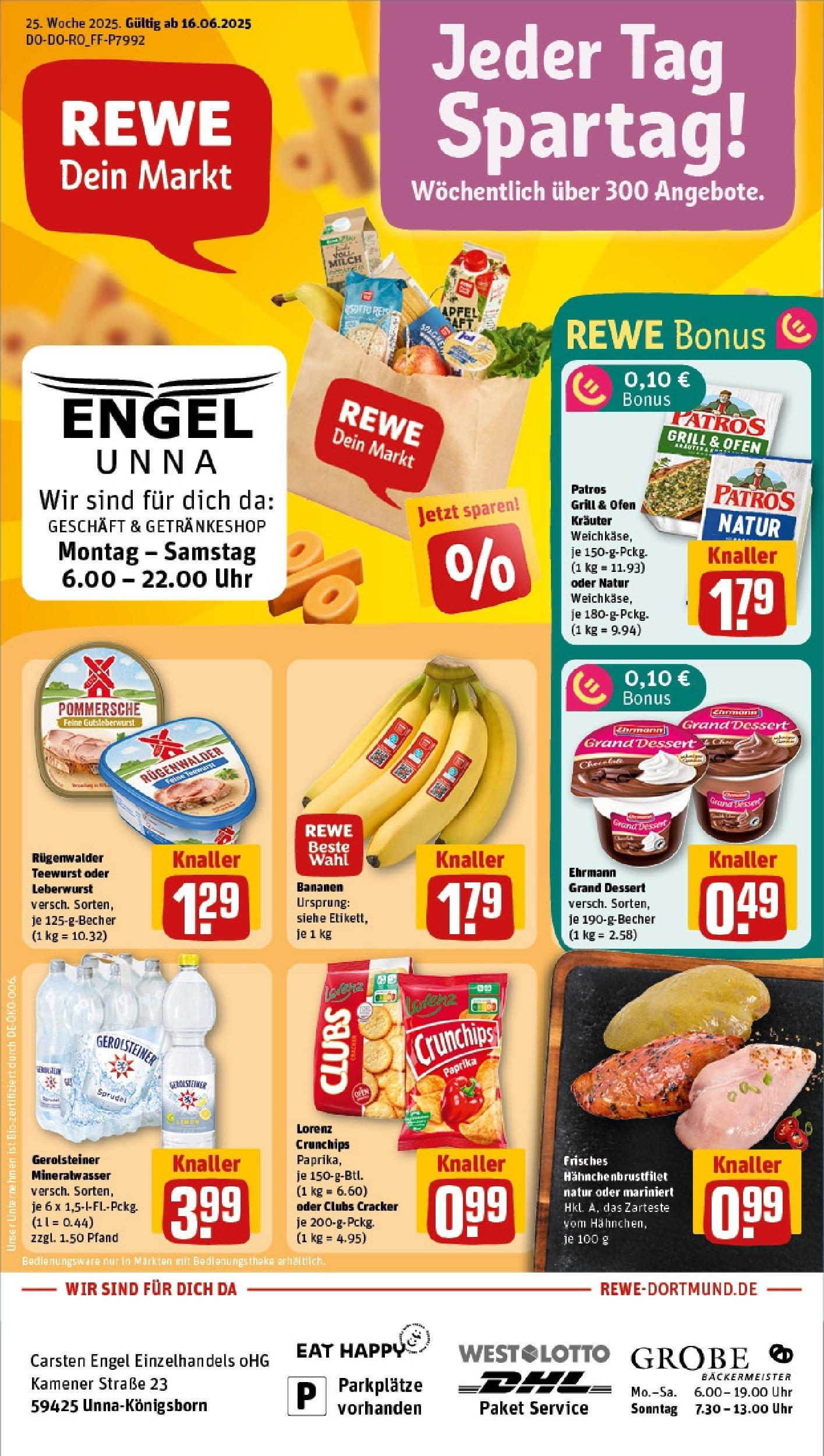 REWE Prospekt ab 15.06.2025 nächste Woche - Prospekt Unna Vorschau von dem Prospekt des Geschäftes Rewe, gültig ab dem 15.06.2025