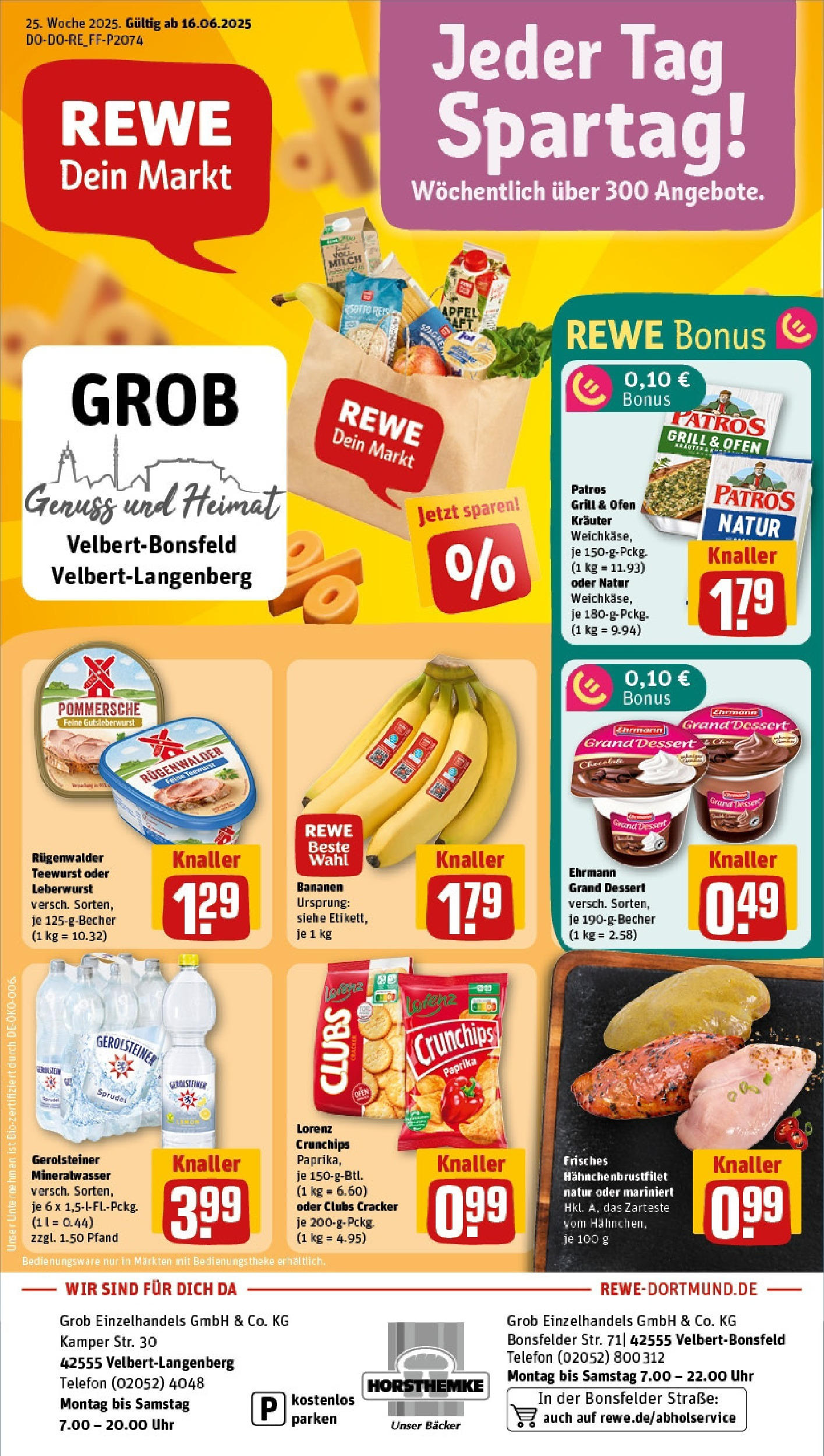 REWE Prospekt ab 15.06.2025 zum Blättern » Angebote | Seite: 2 | Produkte: Äpfel, Mineralwasser, Reis, Gerolsteiner