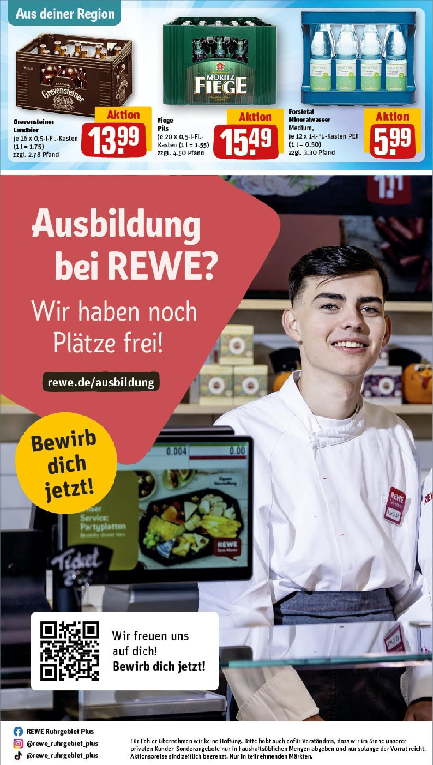 REWE Prospekt ab 15.06.2025 zum Blättern » Angebote | Seite: 32 | Produkte: Pils, Mineralwasser
