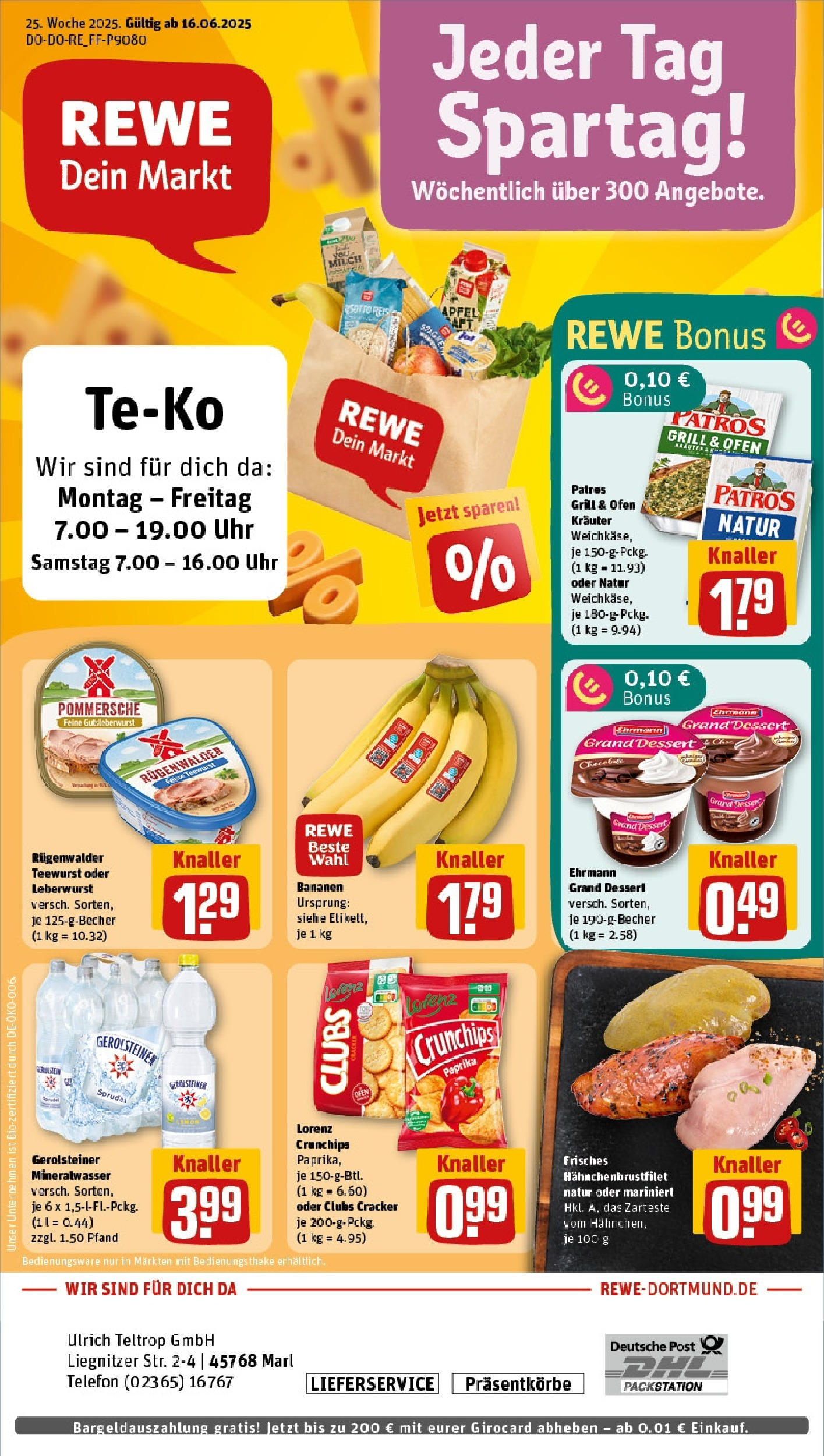 REWE Prospekt ab 15.06.2025 nächste Woche - Prospekt Marl Vorschau von dem Prospekt des Geschäftes Rewe, gültig ab dem 15.06.2025