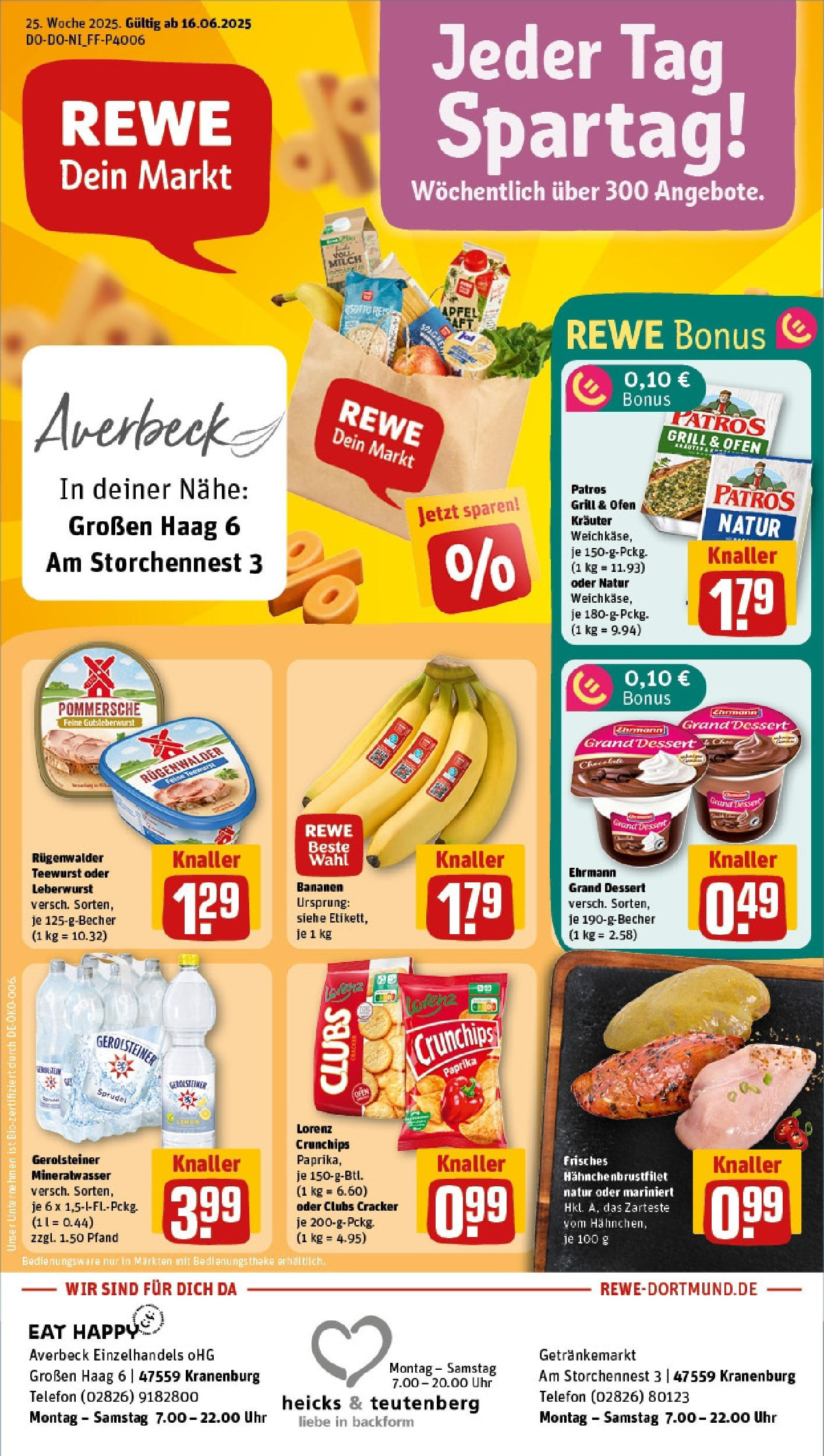 REWE Prospekt ab 16.06.2025 zum Blättern » Angebote | Seite: 1 | Produkte: Ofen, Lorenz crunchips, Telefon, Uhr