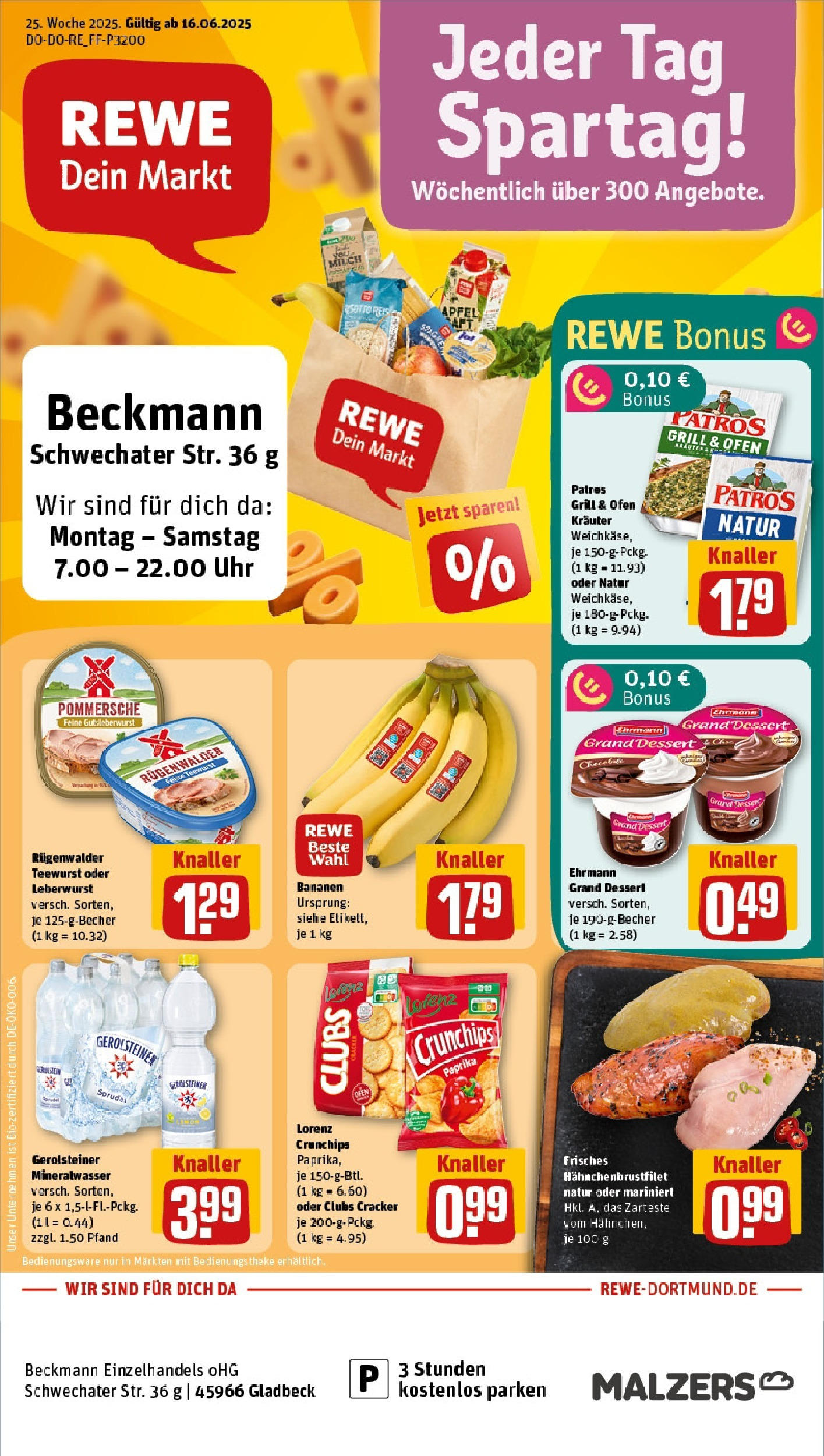 REWE Prospekt ab 15.06.2025 nächste Woche - Prospekt Gladbeck Vorschau von dem Prospekt des Geschäftes Rewe, gültig ab dem 15.06.2025