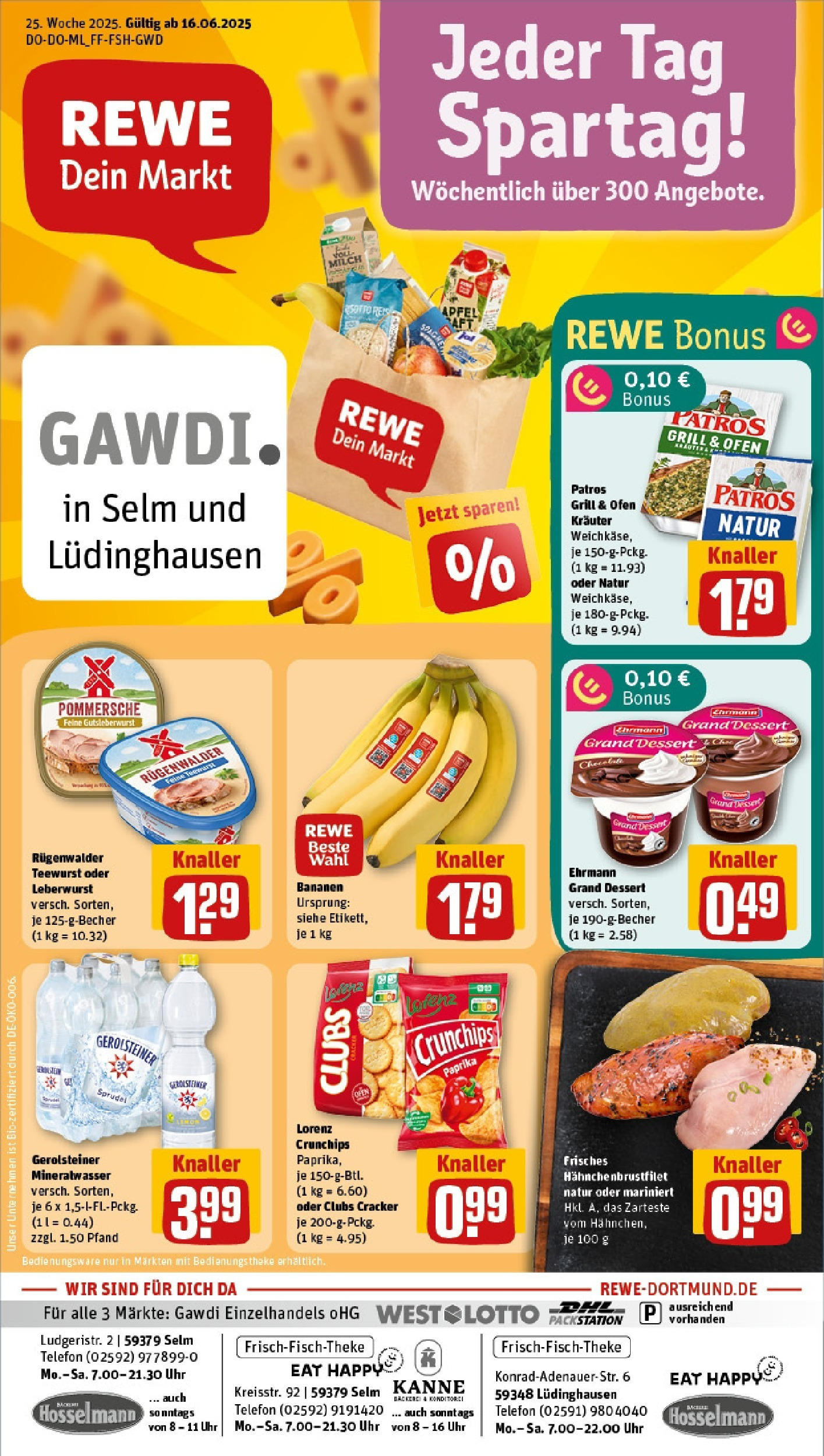 REWE Prospekt ab 15.06.2025 nächste Woche - Prospekt Lüdinghausen Vorschau von dem Prospekt des Geschäftes Rewe, gültig ab dem 15.06.2025