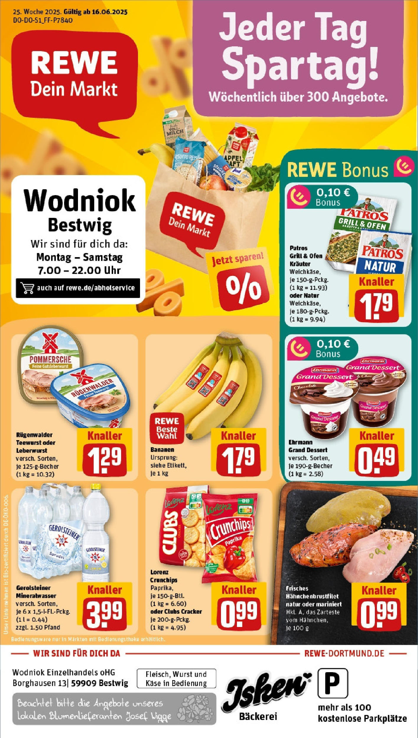 REWE Prospekt ab 15.06.2025 zum Blättern » Angebote | Seite: 1 | Produkte: Ofen, Käse, Paprika, Gerolsteiner