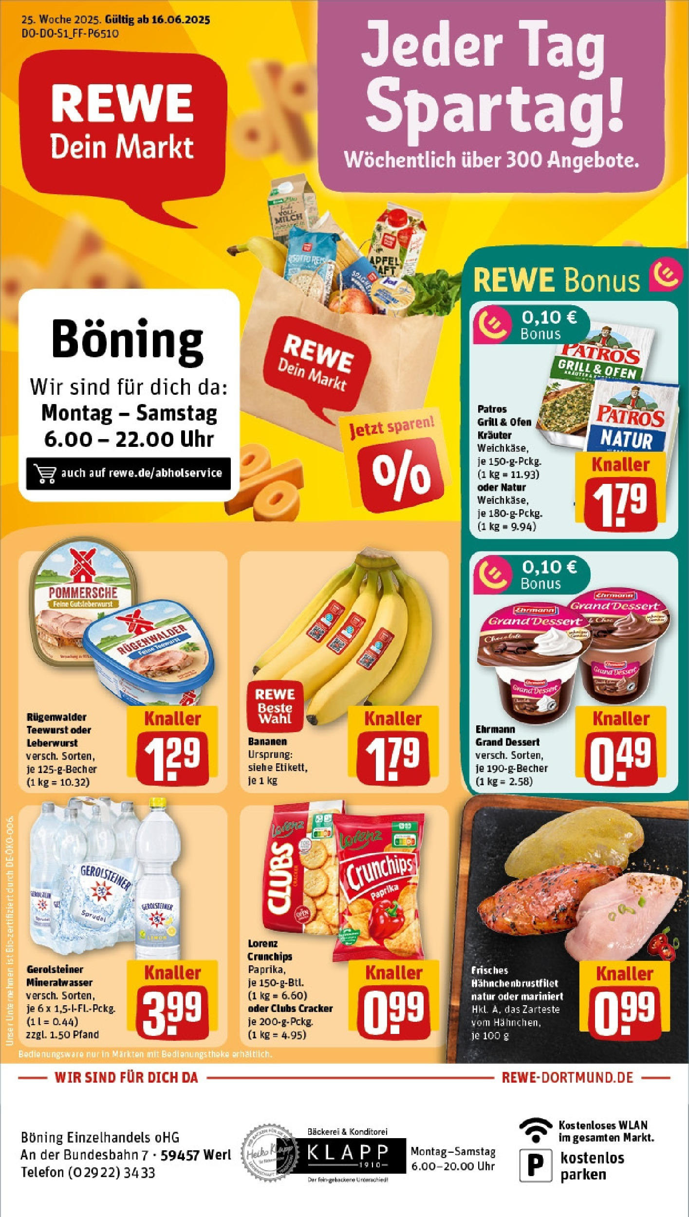 REWE Prospekt ab 15.06.2025 nächste Woche - Prospekt Werl Vorschau von dem Prospekt des Geschäftes Rewe, gültig ab dem 15.06.2025