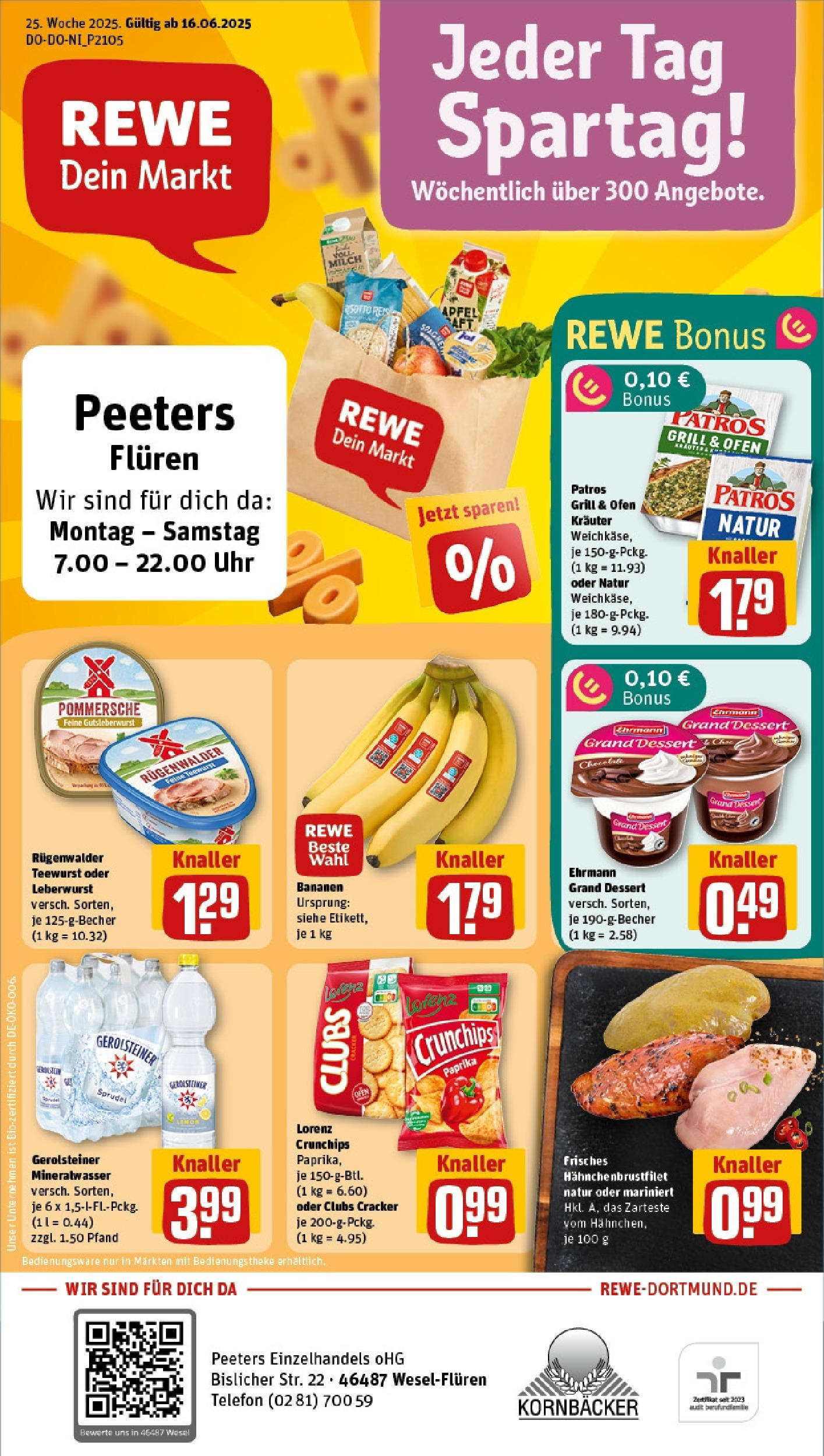 REWE Prospekt ab 15.06.2025 nächste Woche - Prospekt Wesel Vorschau von dem Prospekt des Geschäftes Rewe, gültig ab dem 15.06.2025