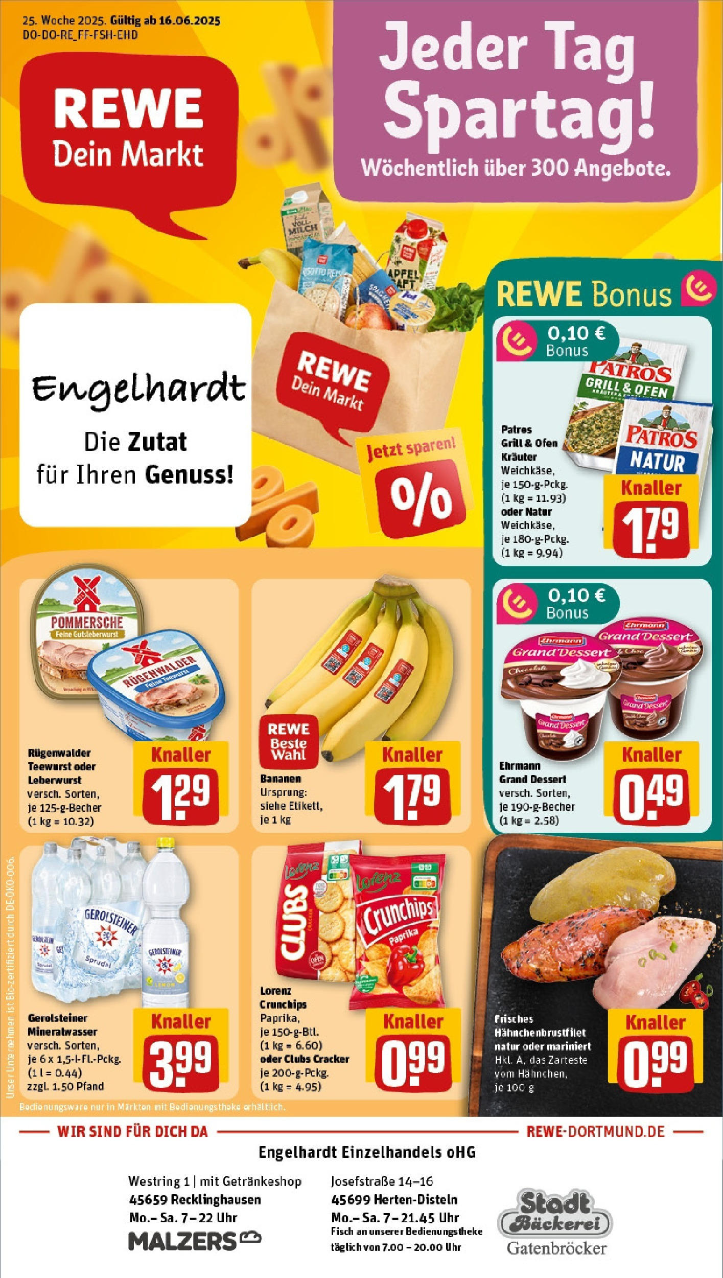 REWE Prospekt ab 15.06.2025 nächste Woche - Prospekt Herten Vorschau von dem Prospekt des Geschäftes Rewe, gültig ab dem 15.06.2025