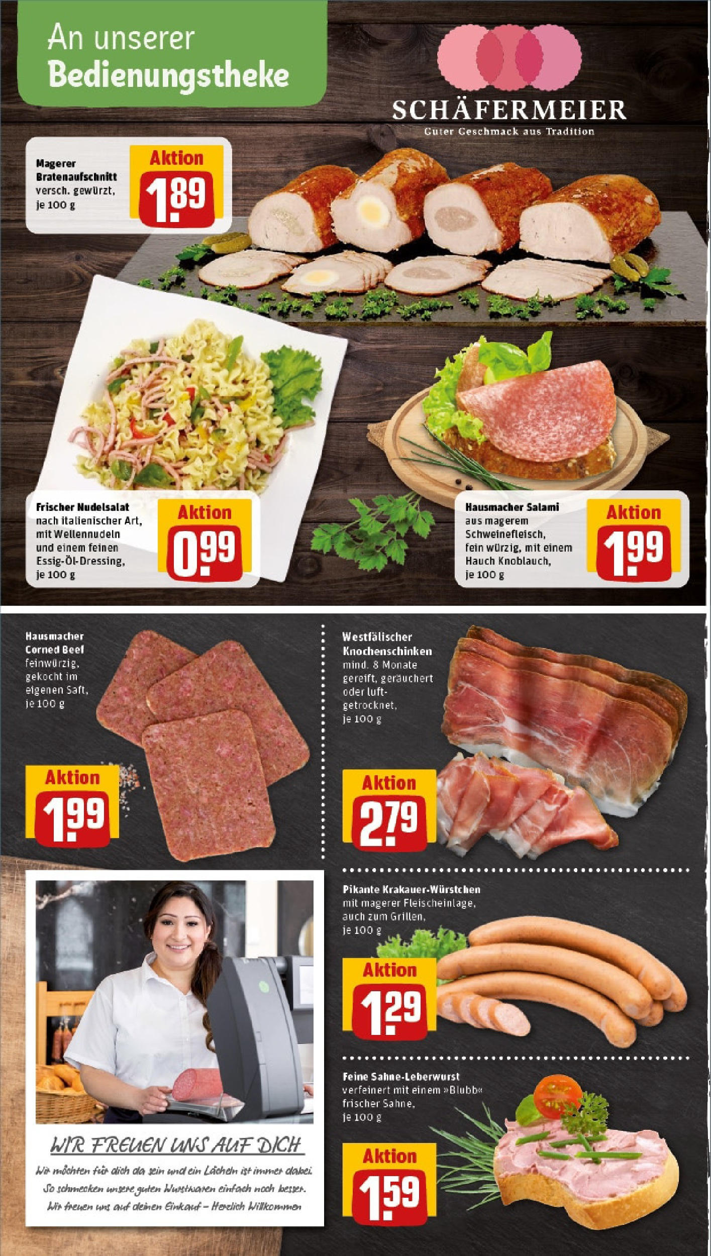 REWE Prospekt ab 15.06.2025 zum Blättern » Angebote | Seite: 8 | Produkte: Pasta, Salami, Sahne