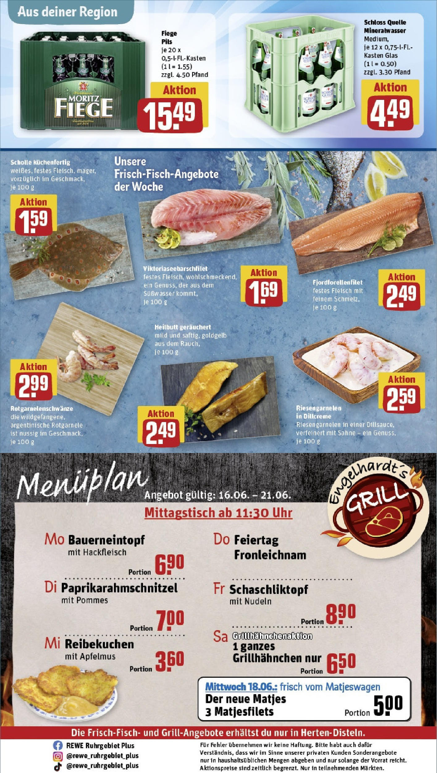 REWE Prospekt ab 15.06.2025 zum Blättern » Angebote | Seite: 30 | Produkte: Grill, Pommes, Nudeln, Fleisch