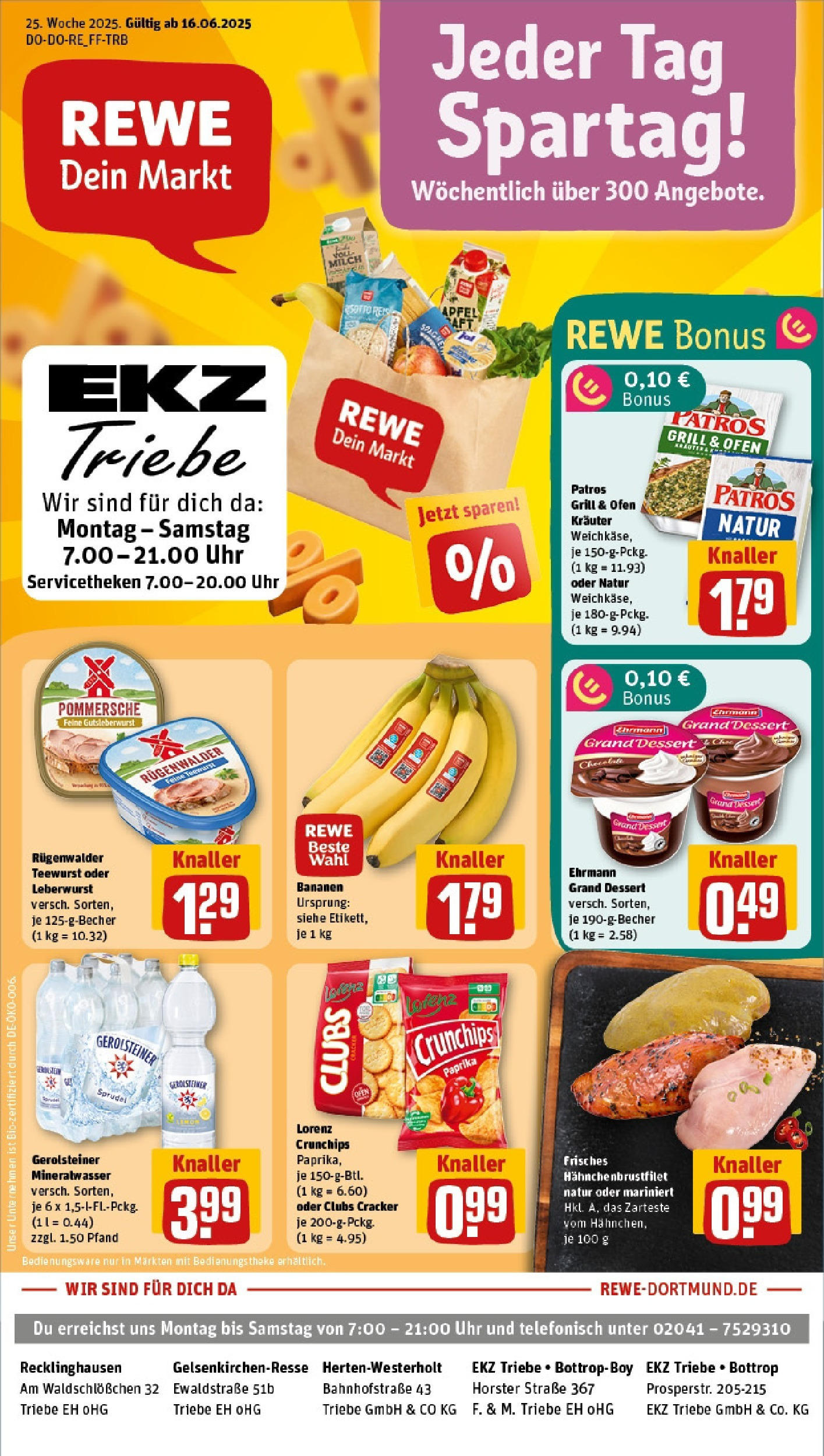 REWE Prospekt ab 15.06.2025 nächste Woche - Prospekt Herten Vorschau von dem Prospekt des Geschäftes Rewe, gültig ab dem 15.06.2025