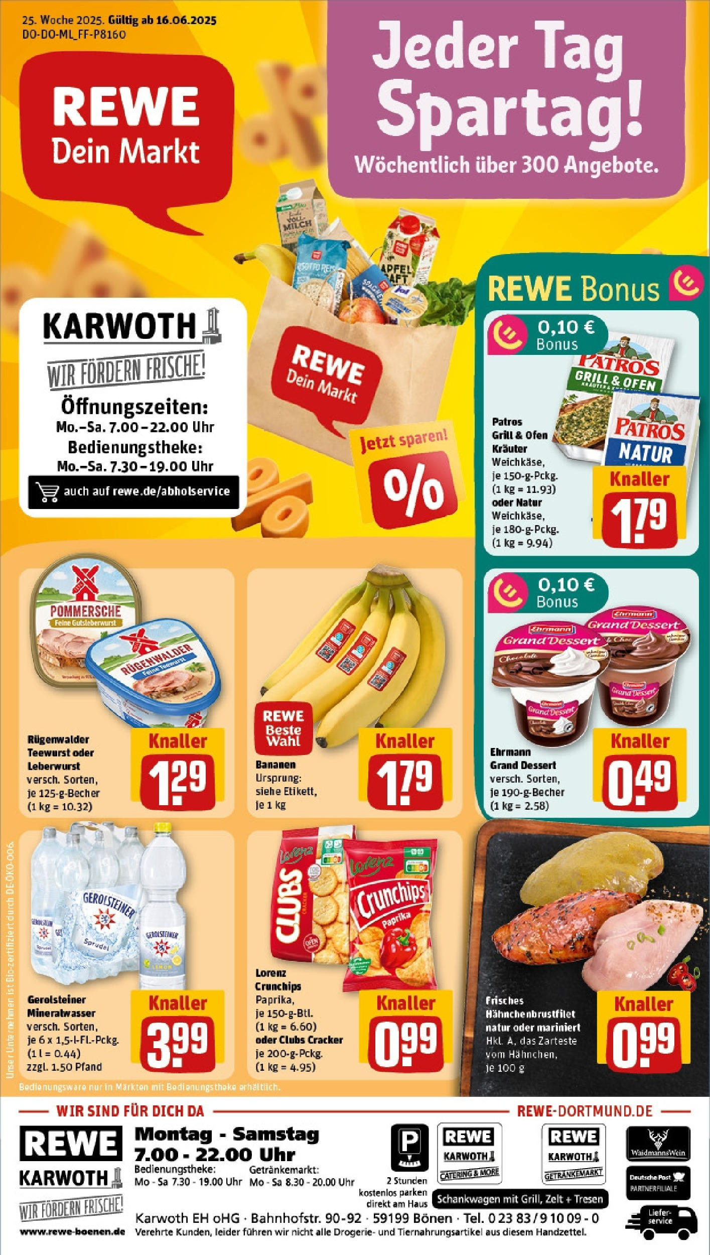 REWE Prospekt ab 15.06.2025 nächste Woche - Prospekt Bönen Vorschau von dem Prospekt des Geschäftes Rewe, gültig ab dem 15.06.2025
