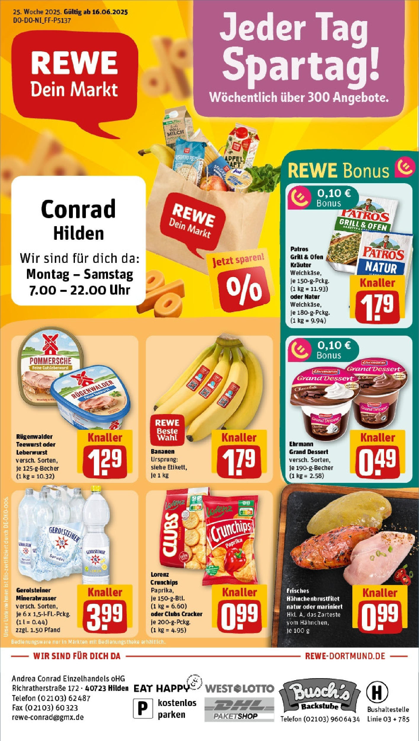 REWE Prospekt ab 15.06.2025 nächste Woche - Prospekt Hilden Vorschau von dem Prospekt des Geschäftes Rewe, gültig ab dem 15.06.2025