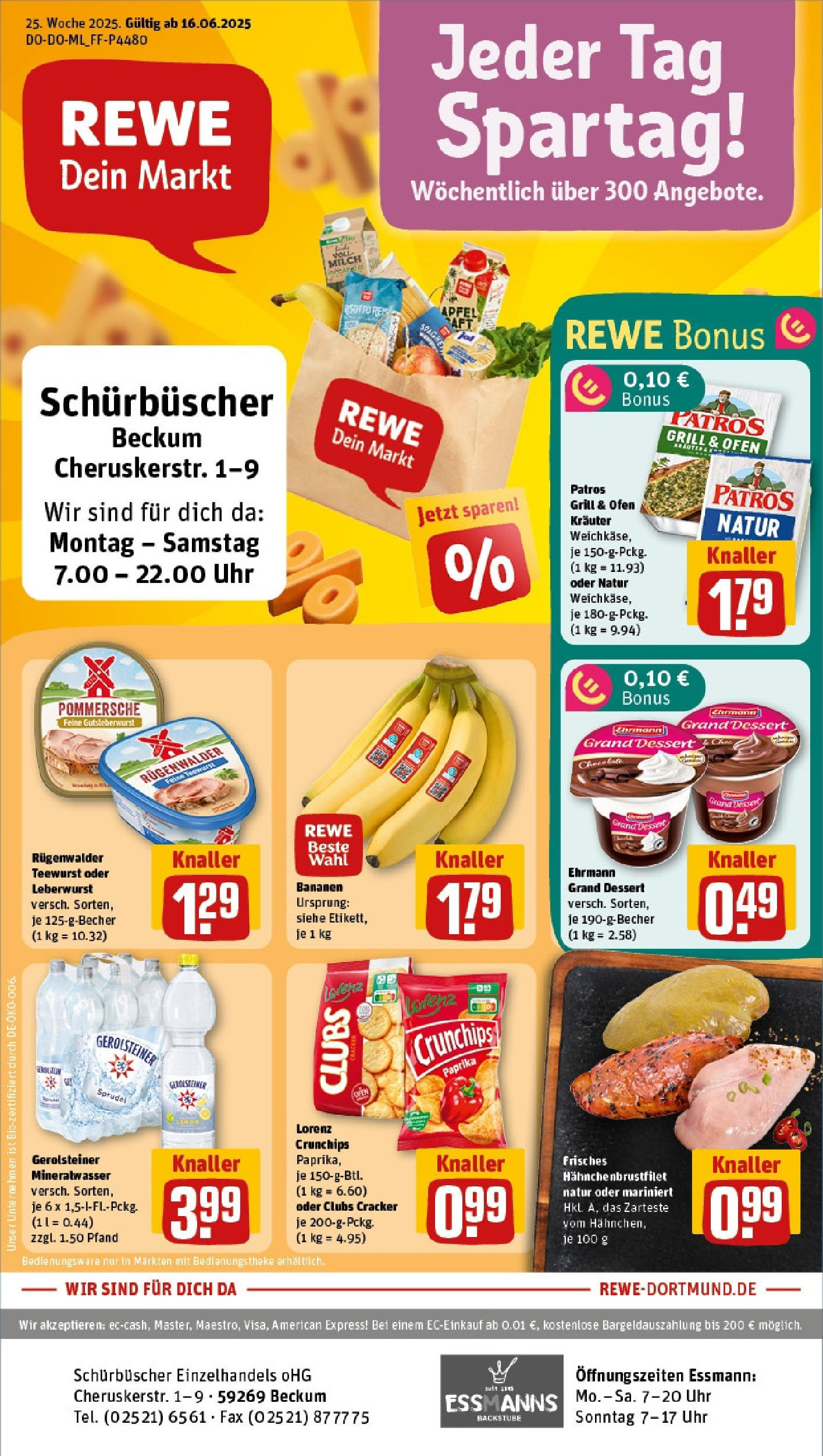 REWE Prospekt ab 15.06.2025 nächste Woche - Prospekt Beckum Vorschau von dem Prospekt des Geschäftes Rewe, gültig ab dem 15.06.2025