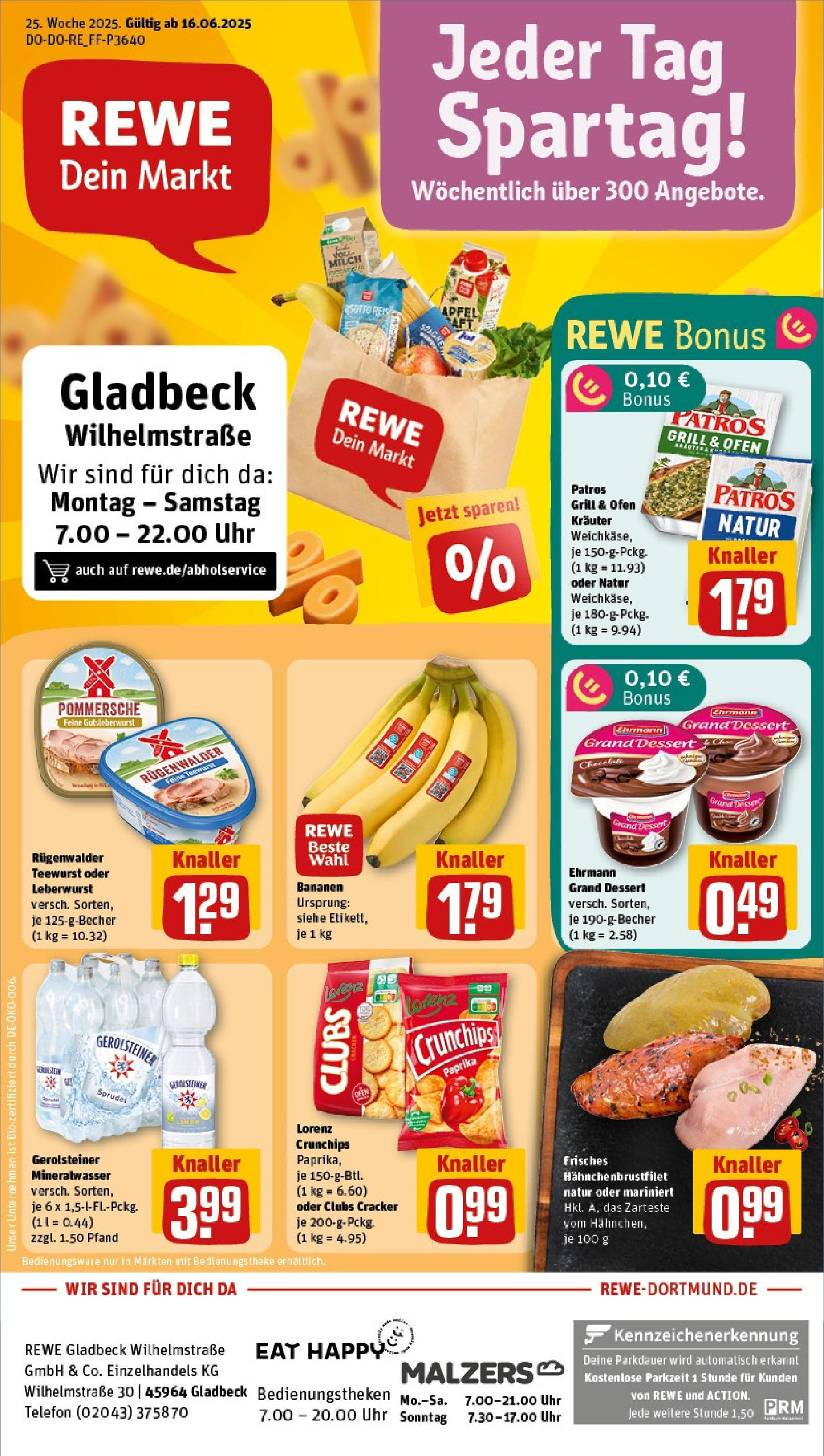 REWE Prospekt ab 15.06.2025 nächste Woche - Prospekt Gladbeck Vorschau von dem Prospekt des Geschäftes Rewe, gültig ab dem 15.06.2025