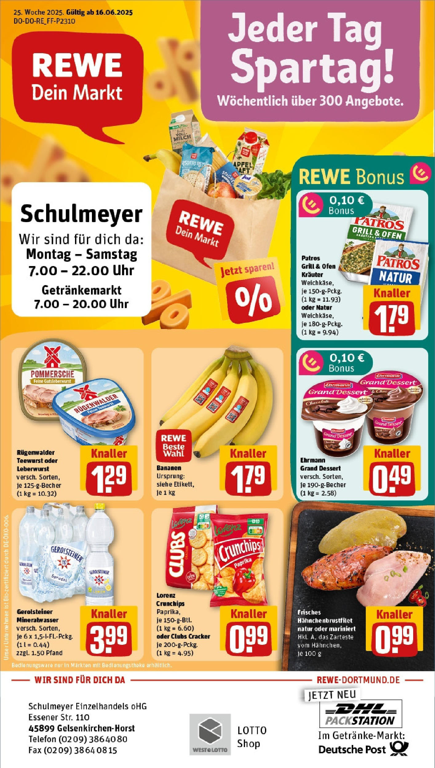 REWE Prospekt ab 15.06.2025 zum Blättern » Angebote | Seite: 1 | Produkte: Grill, Äpfel, Reis, Chips