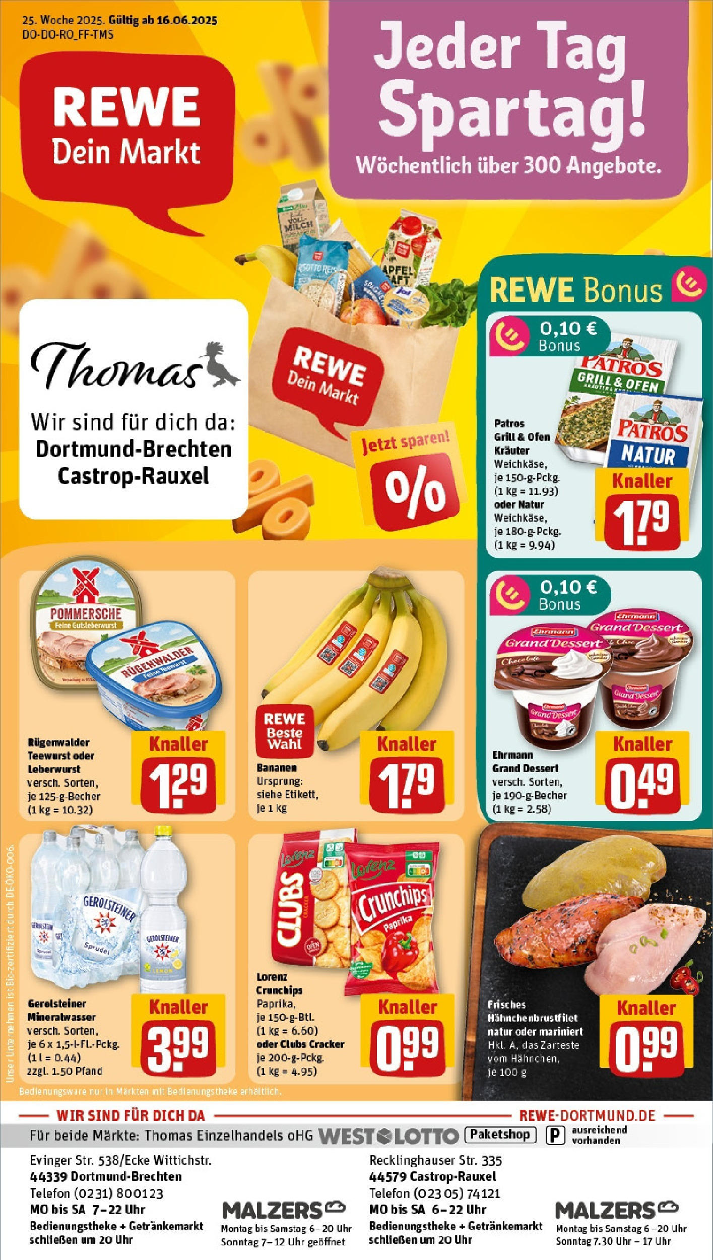 REWE Prospekt ab 15.06.2025 nächste Woche - Prospekt Castrop-Rauxel Vorschau von dem Prospekt des Geschäftes Rewe, gültig ab dem 15.06.2025