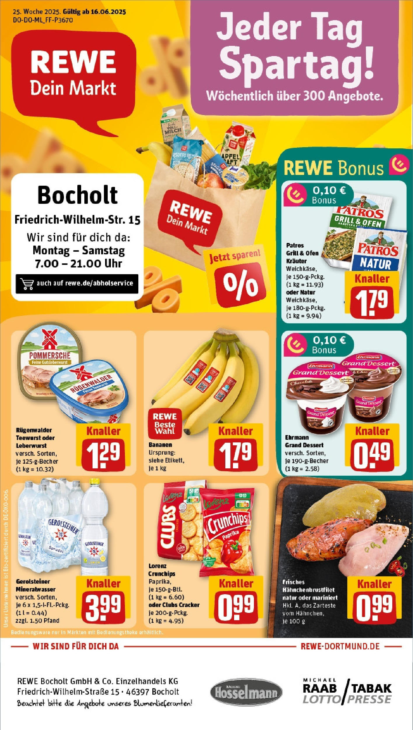 REWE Prospekt ab 15.06.2025 nächste Woche - Prospekt Bocholt Vorschau von dem Prospekt des Geschäftes Rewe, gültig ab dem 15.06.2025