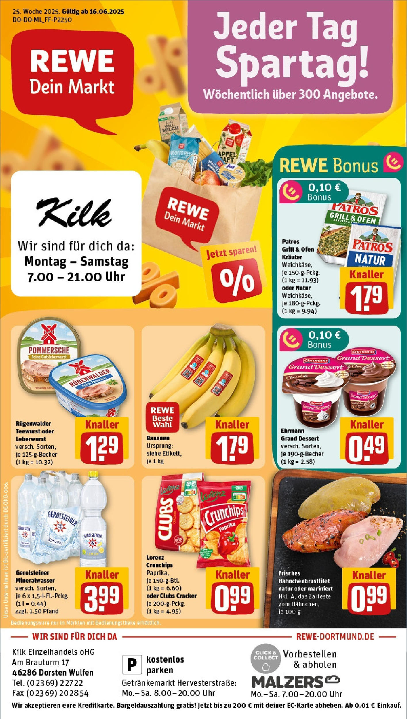REWE Prospekt ab 15.06.2025 nächste Woche - Prospekt Dorsten Vorschau von dem Prospekt des Geschäftes Rewe, gültig ab dem 15.06.2025