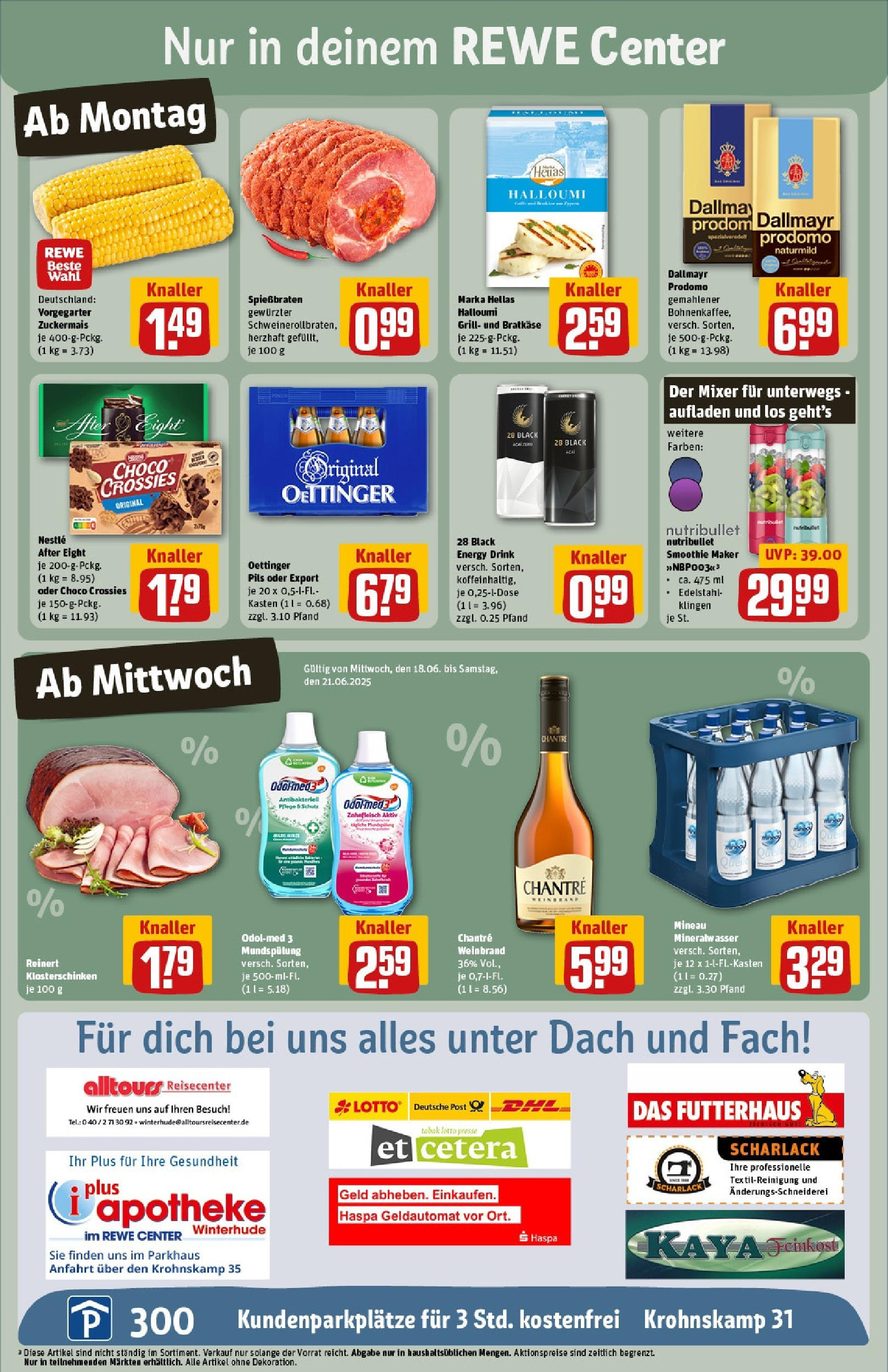 REWE Prospekt ab 15.06.2025 zum Blättern » Angebote | Seite: 3 | Produkte: Mixer, Oettinger, Chantré, Dallmayr prodomo