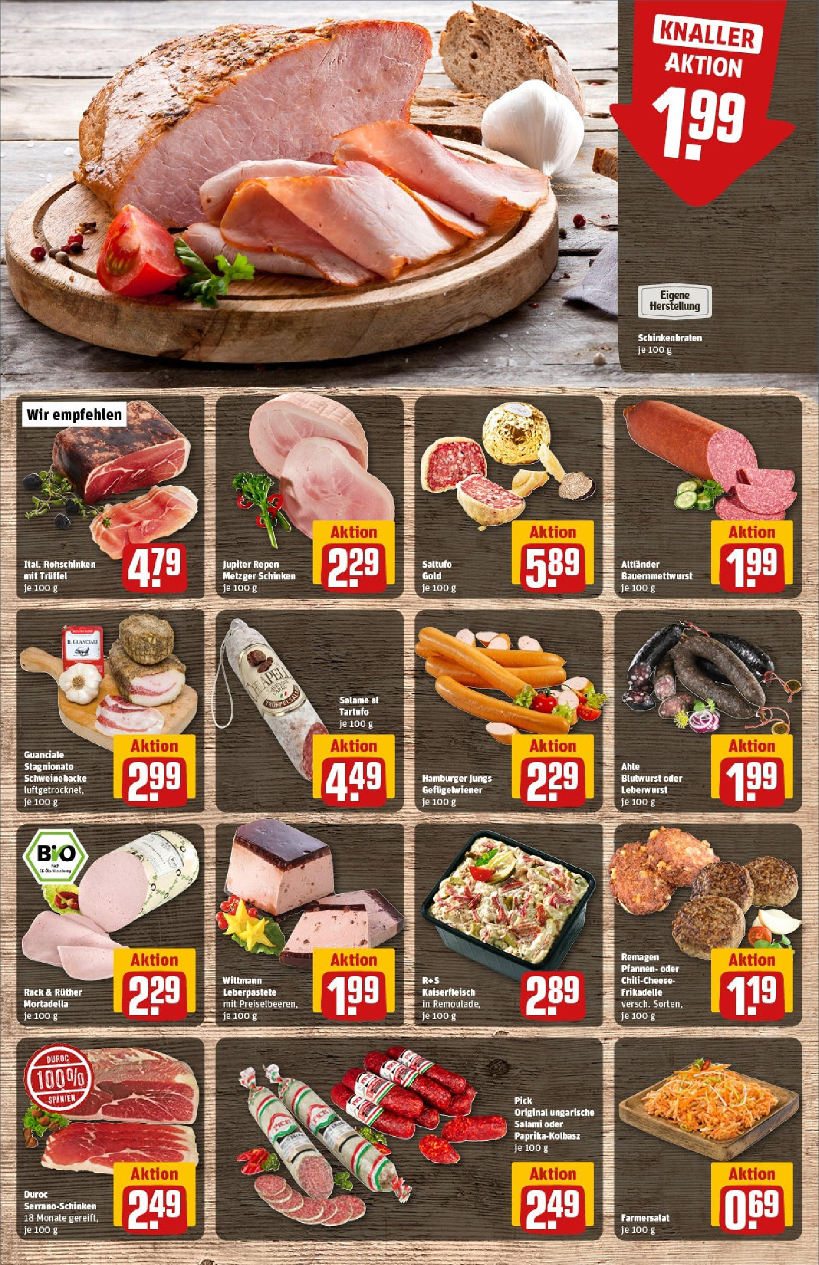 REWE Prospekt ab 15.06.2025 zum Blättern » Angebote | Seite: 10 | Produkte: Salami, Schinken