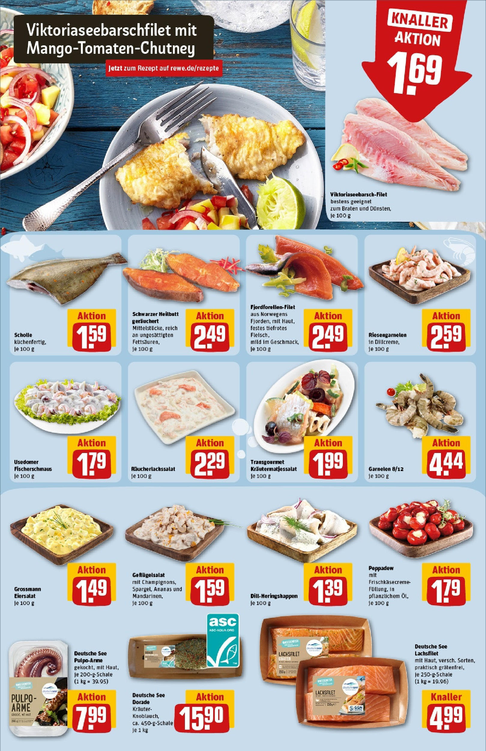 REWE Prospekt ab 15.06.2025 zum Blättern » Angebote | Seite: 12 | Produkte: Dorade, Ananas, Garnelen