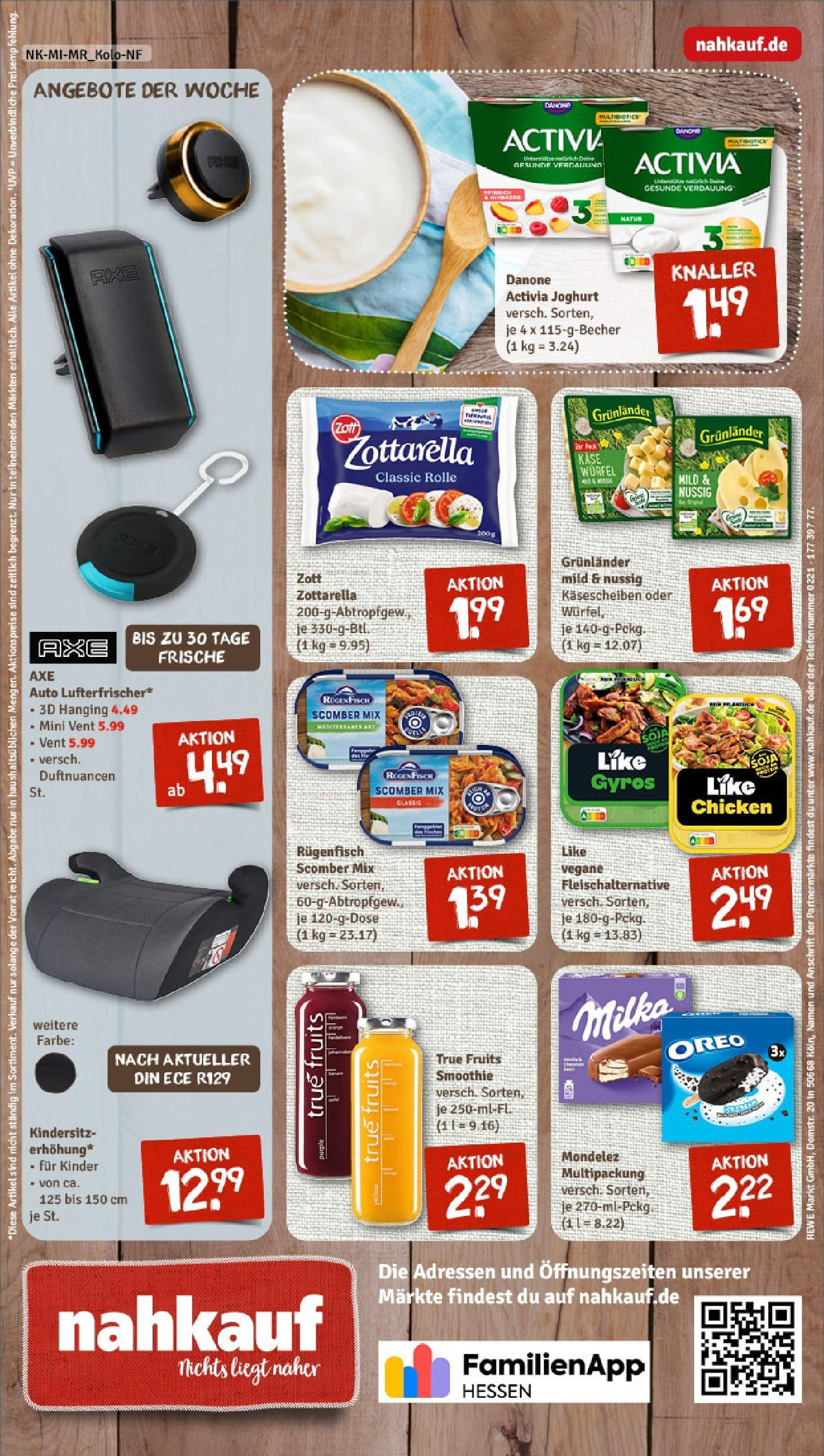 REWE Prospekt ab 15.06.2025 zum Blättern » Angebote | Seite: 8 | Produkte: Käse, Mozzarella, Fisch, Axe