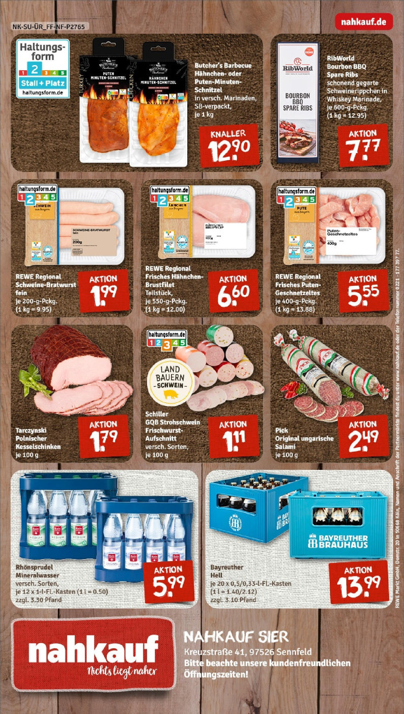 REWE Prospekt ab 15.06.2025 zum Blättern » Angebote | Seite: 8 | Produkte: Bayreuther hell, Spare ribs, Salami, Whiskey