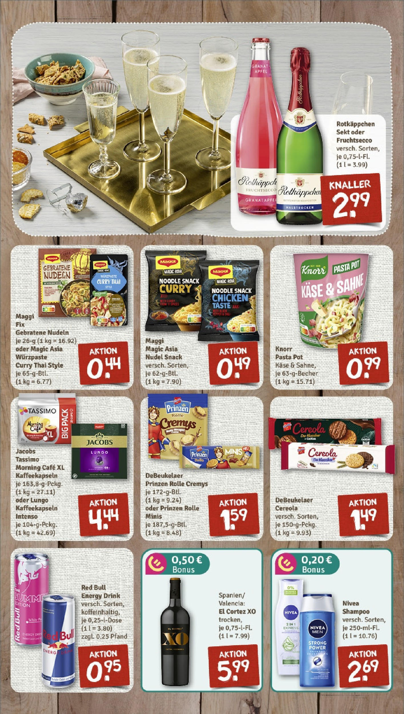 REWE Prospekt ab 15.06.2025 zum Blättern » Angebote | Seite: 6 | Produkte: Maggi, Sekt, Fruchtsecco, Nudeln